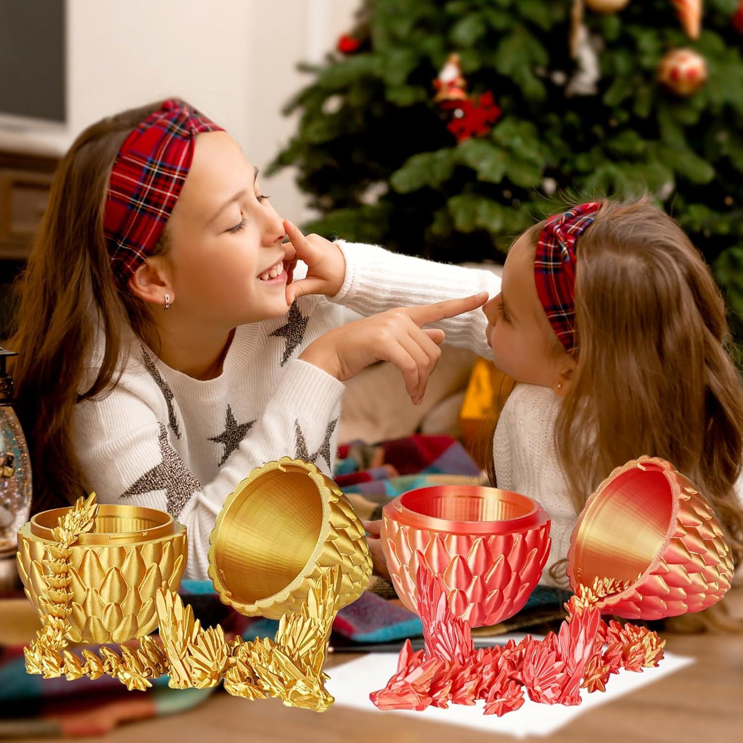 Huevo Sorpresa Dragón Alado Balkwan Grande Oro 289g