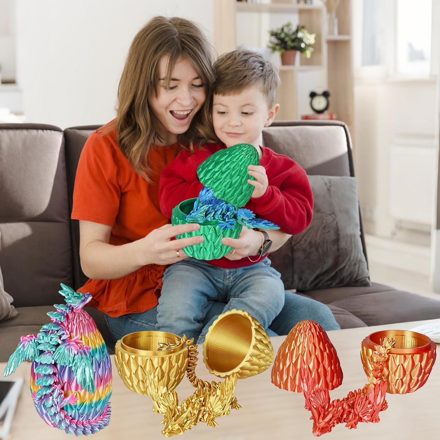 Huevo Sorpresa Dragón Alado Balkwan Grande Oro 289g