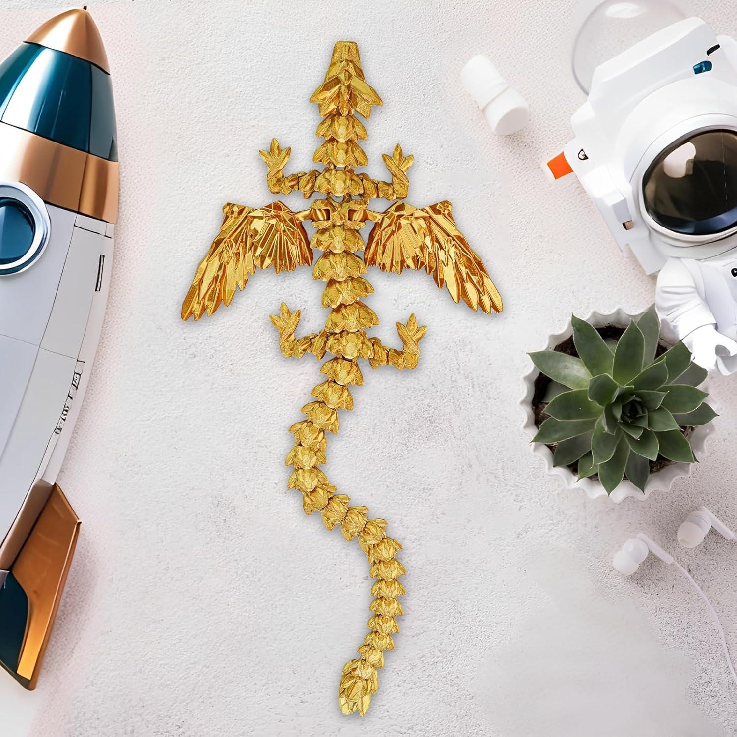 Huevo Sorpresa Dragón Alado Balkwan Grande Oro 289g