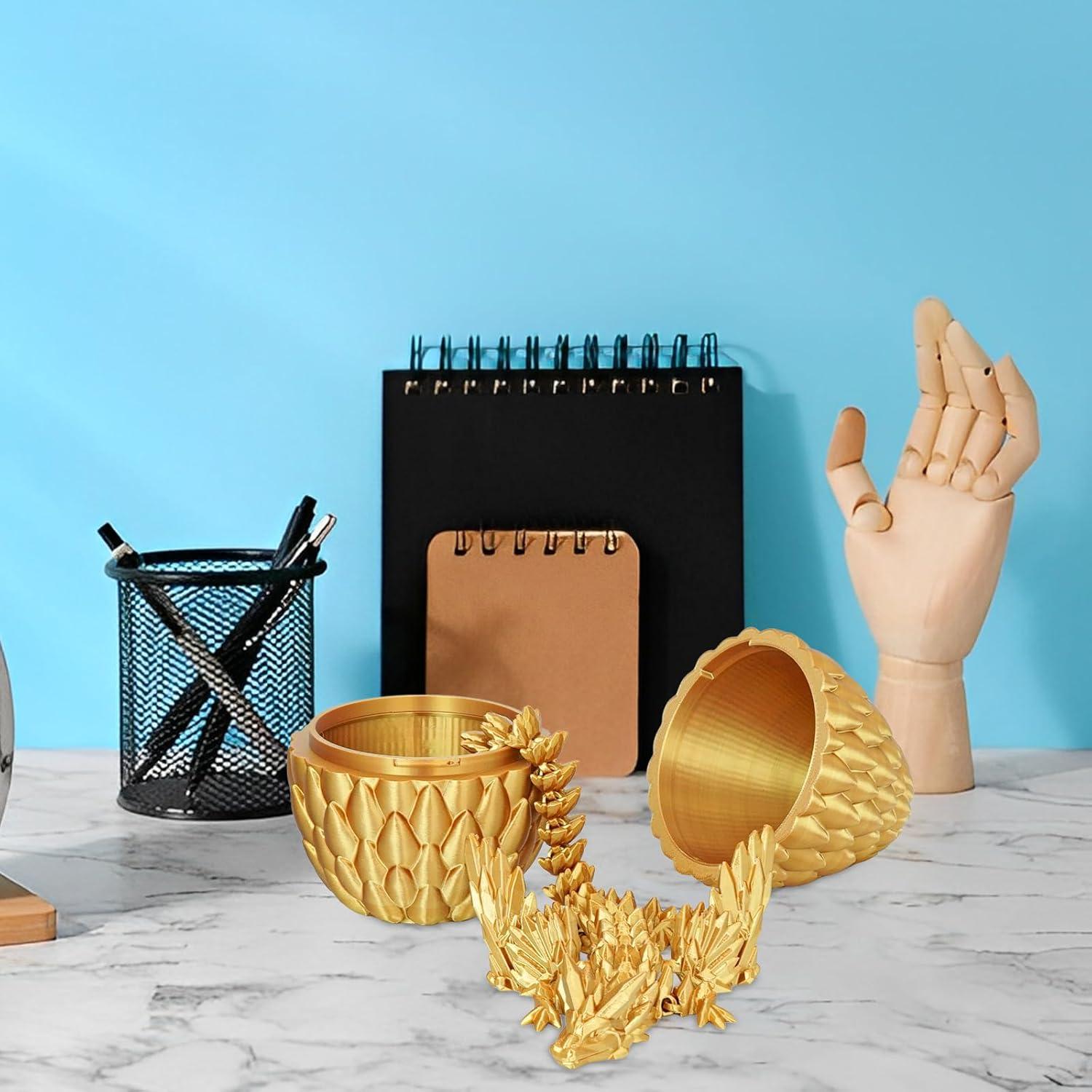 Huevo Sorpresa Dragón Alado Balkwan Grande Oro 289g