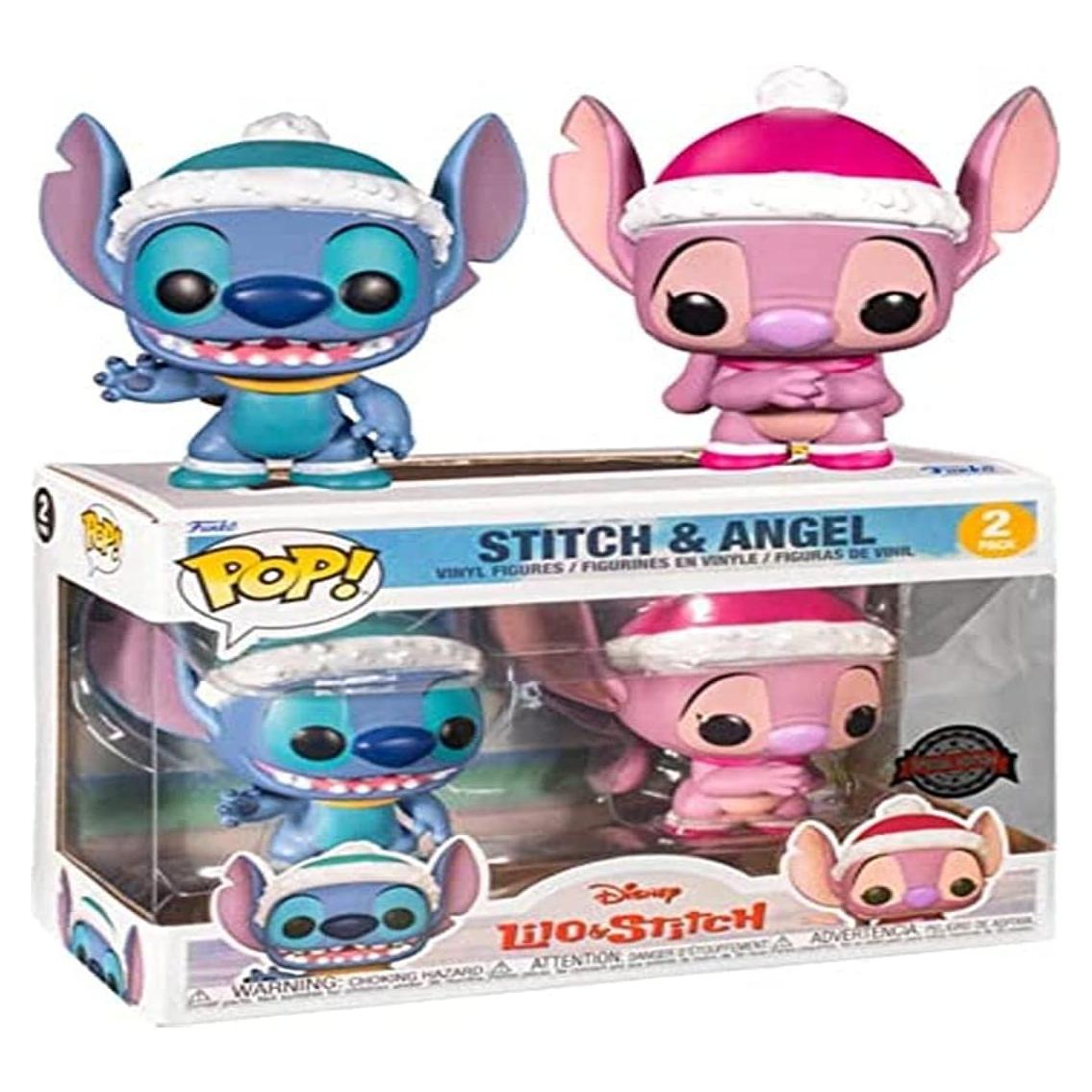 Funko Pop! Paquete de 2 Stitch y Ángel Navidad 11.5 cm