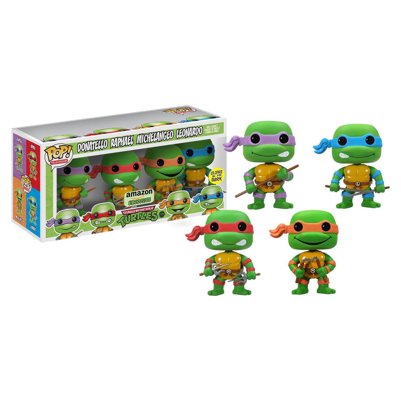 Figura de Vinilo Funko POP Tortugas Ninja Glow 4 Piezas