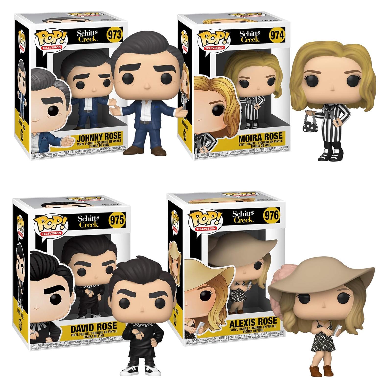 Paquete de 4 Funko Pop! Schitt's Creek - Johnny, Moira, David, Alexis
