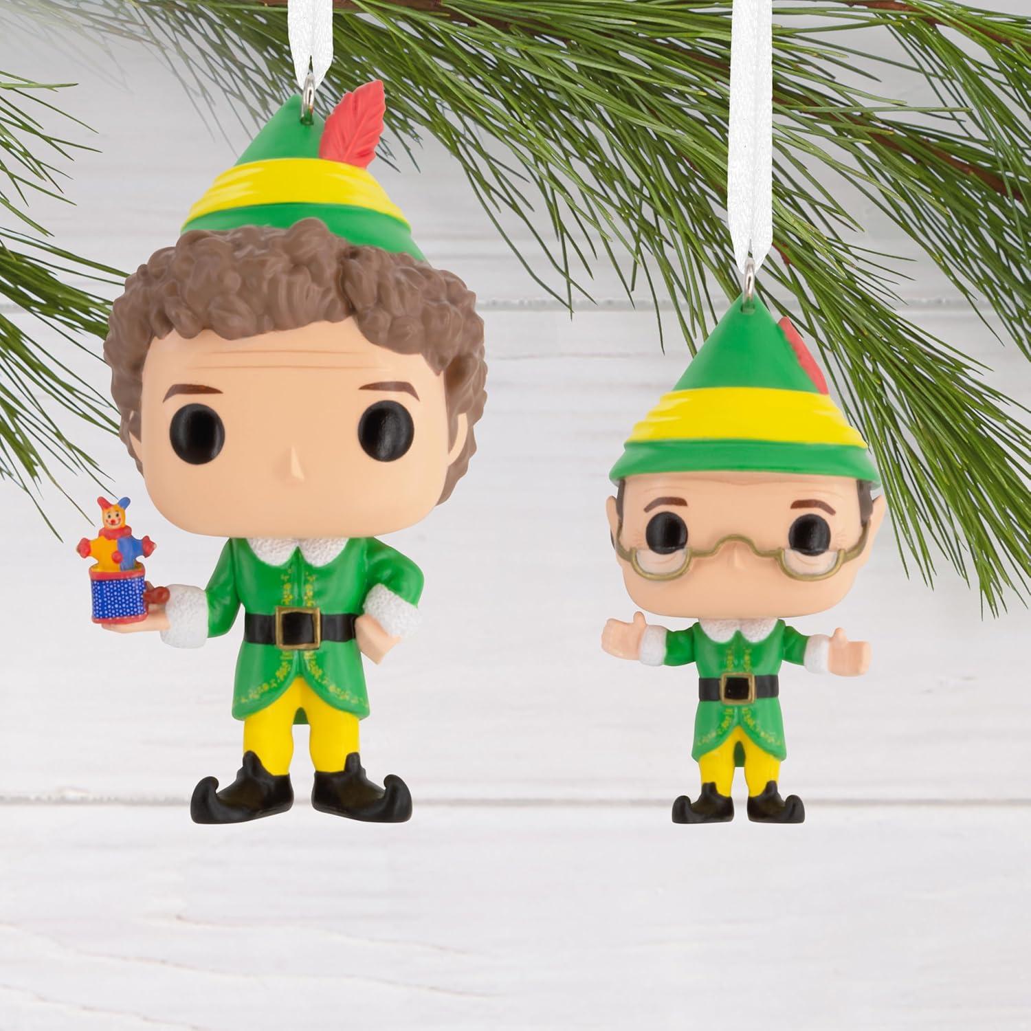 Adornos Navideños Hallmark Buddy y Papa Elfo Set de 2
