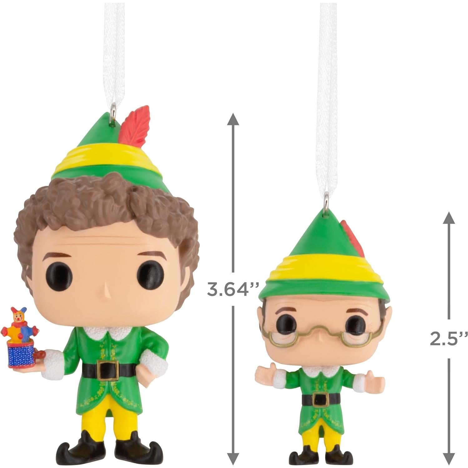 Adornos Navideños Hallmark Buddy y Papa Elfo Set de 2
