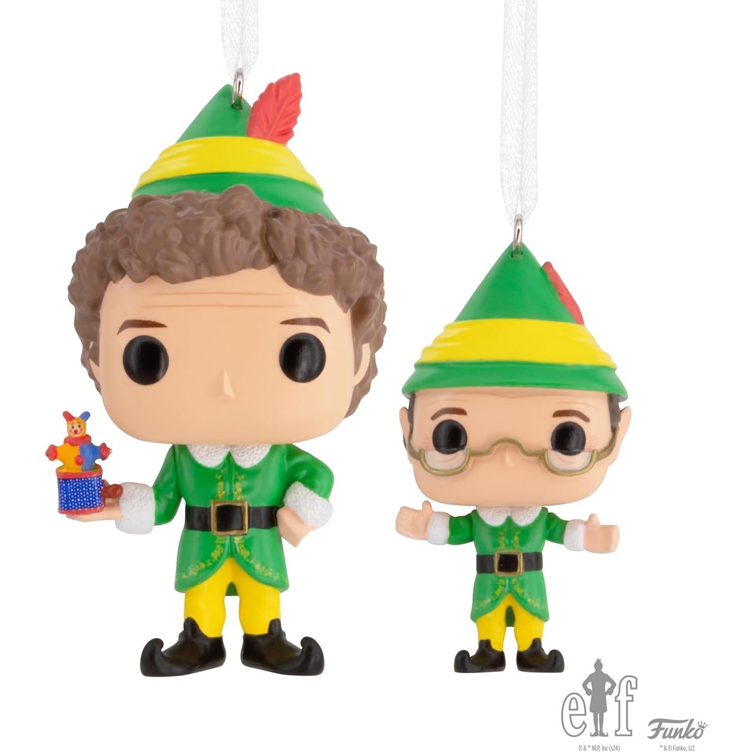 Adornos Navideños Hallmark Buddy y Papa Elfo Set de 2