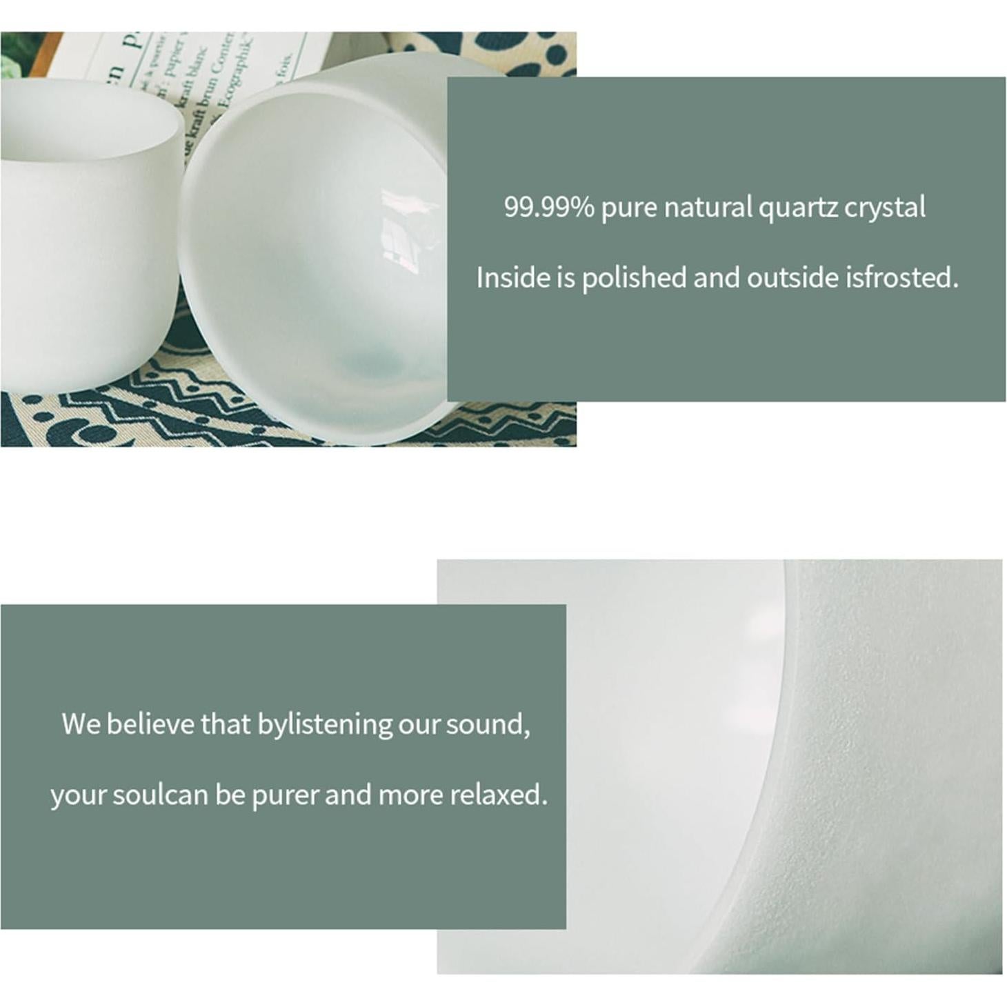 Cuenco de Canto de Cristal Hye-eun 30.48 cm 432hz Nota B