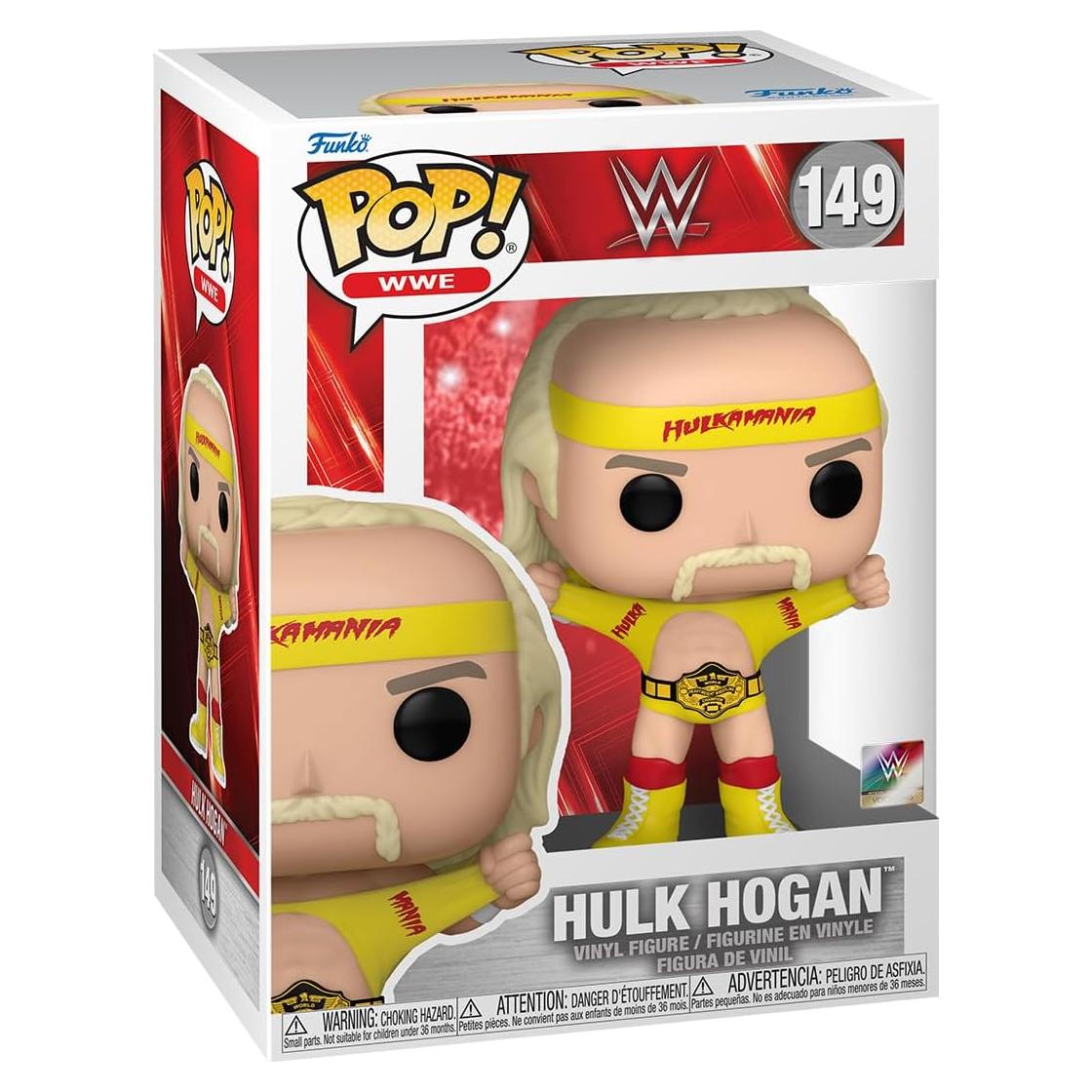 Figura de Vinilo Funko Pop! WWE Hulk Hogan con Cinturón - 10.3 cm
