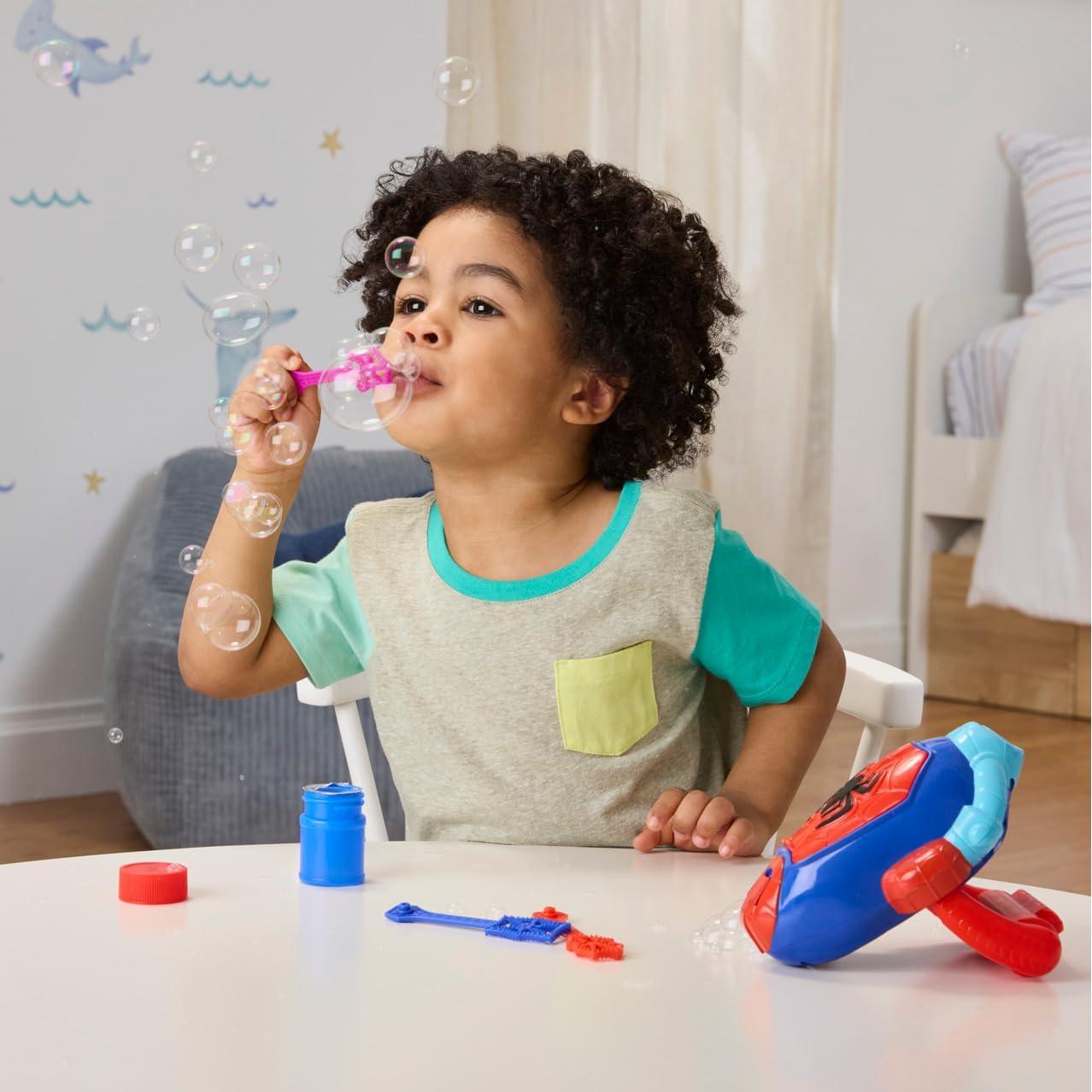 Lanzador de Burbujas Electrónico Marvel Spidey 3 Varitas