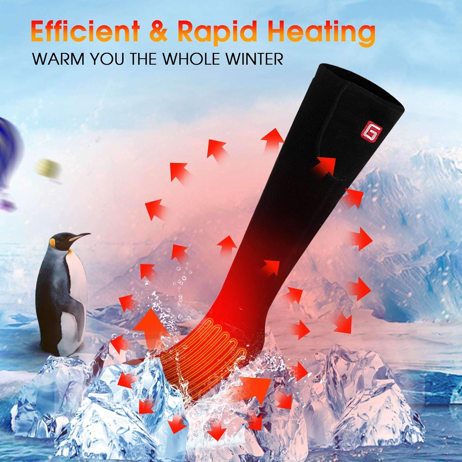 Calcetines Calentados Recargables Autocastle para Hombres - Talla L