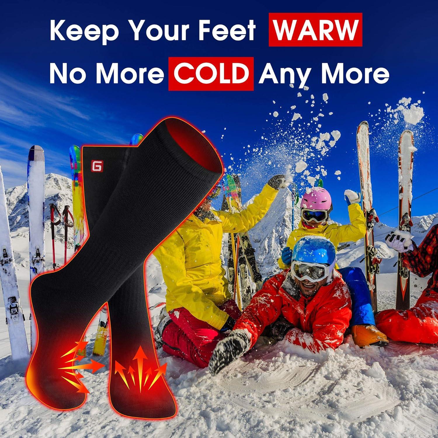 Calcetines Calentados Recargables Autocastle para Hombres - Talla L