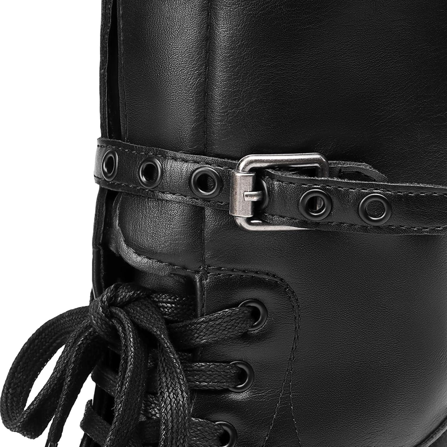 Botas Altas de Mujer Dream Pairs con Cremallera y Hebillas