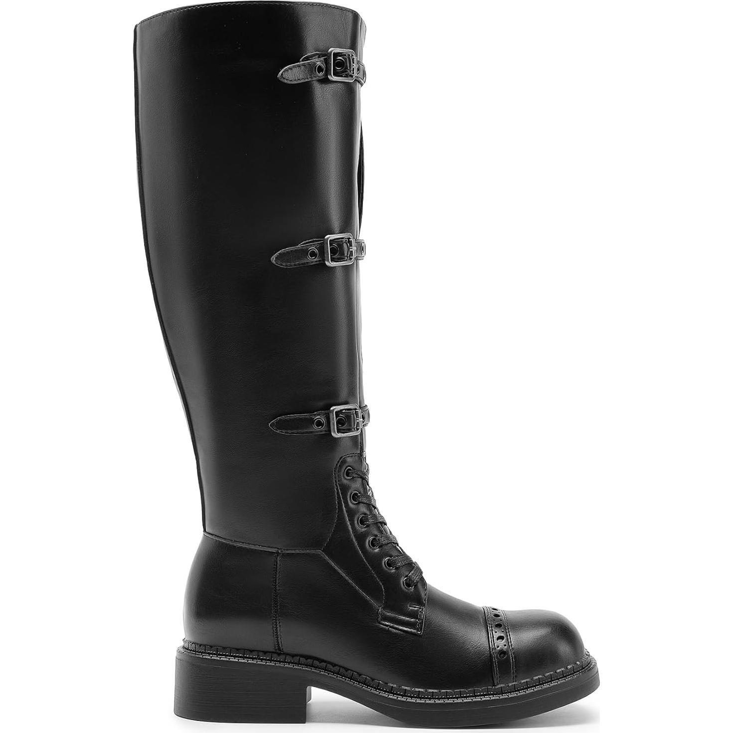 Botas Altas de Mujer Dream Pairs con Cremallera y Hebillas