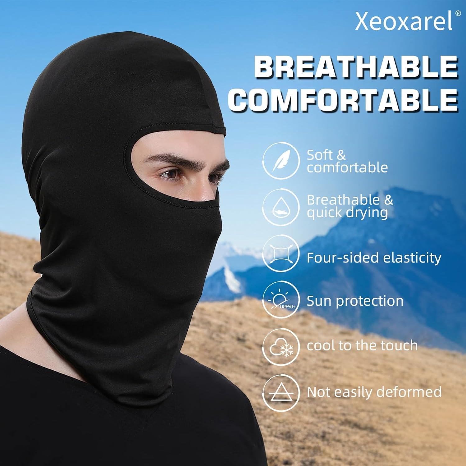 Paquete de 60 Balaclavas Negras Xeoxarel para Hombres y Mujeres