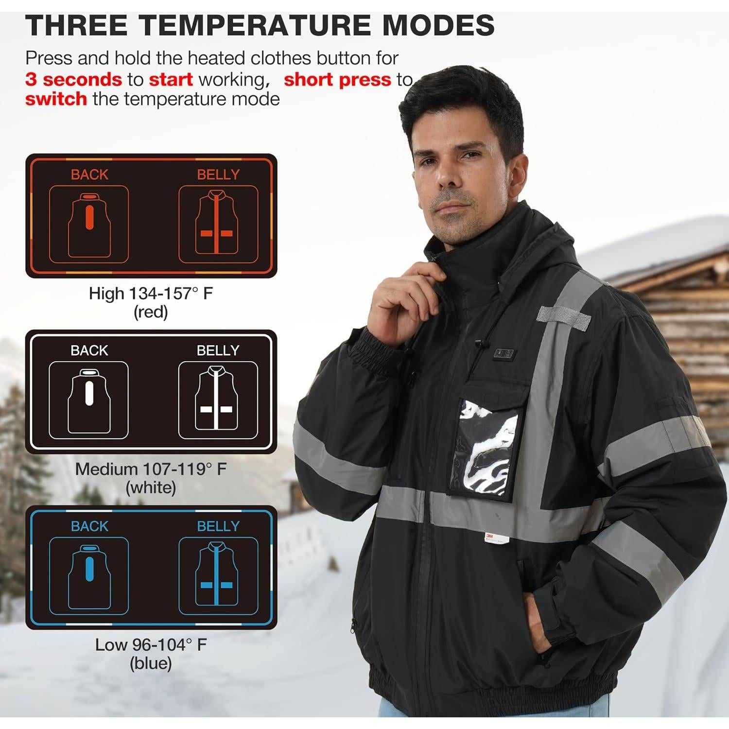 Chaqueta Térmica de Seguridad Hi-Vis DPSAFETY Impermeable