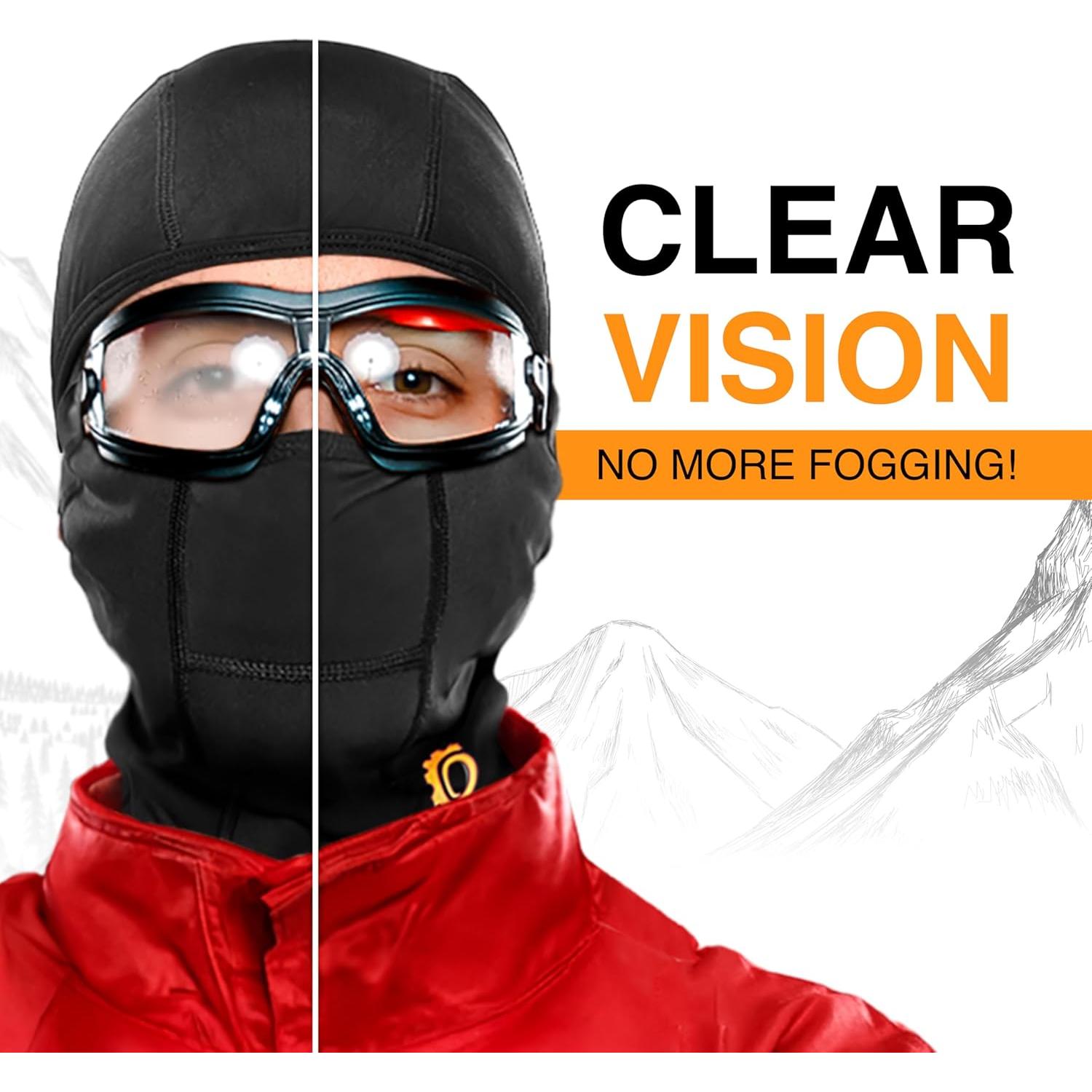 Pasamontañas GearTOP para Esquí Invierno Unisex - Negro