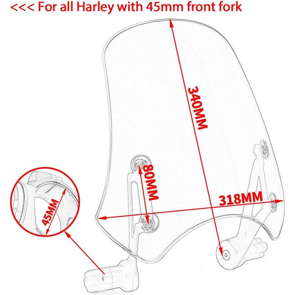 Parabrisas de Motocicleta FATExpress Ahumado Universal 40-50mm