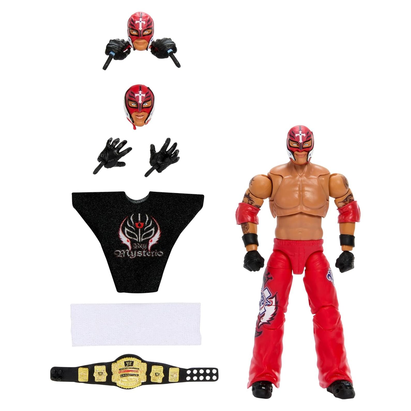 Figura de Acción Ultimate Edition Mattel WWE Rey Mysterio 30 Puntos Articulación