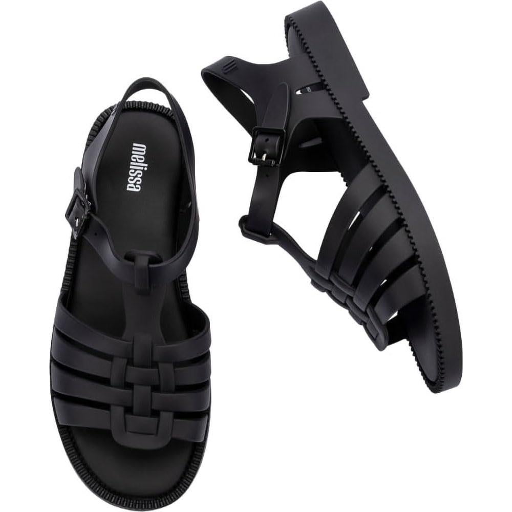 Sandalias Melissa Posesión Fresca para Mujeres - Negro Mate - Talla 7