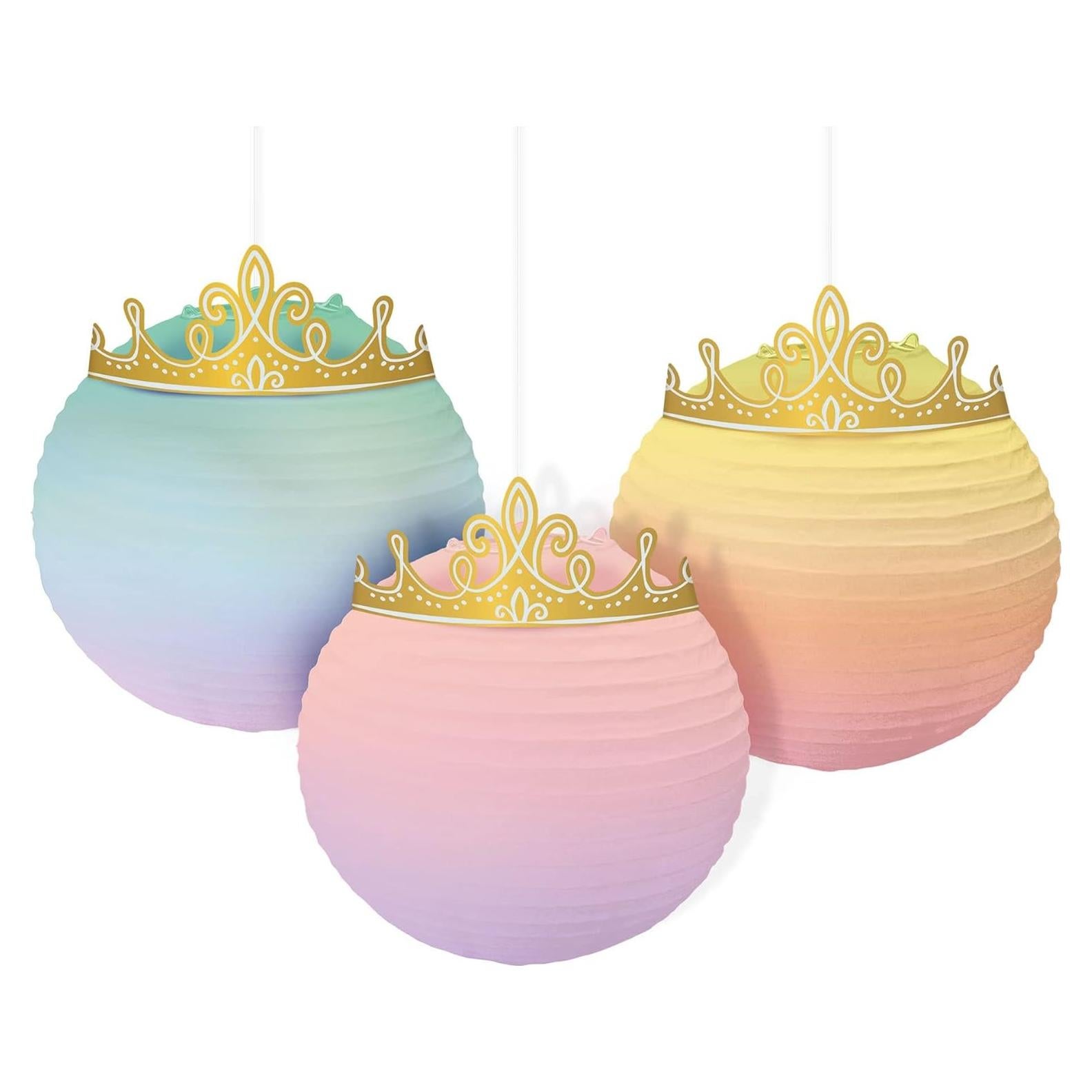 Linternas de Papel Colgantes Princesas Disney - Pack de 3