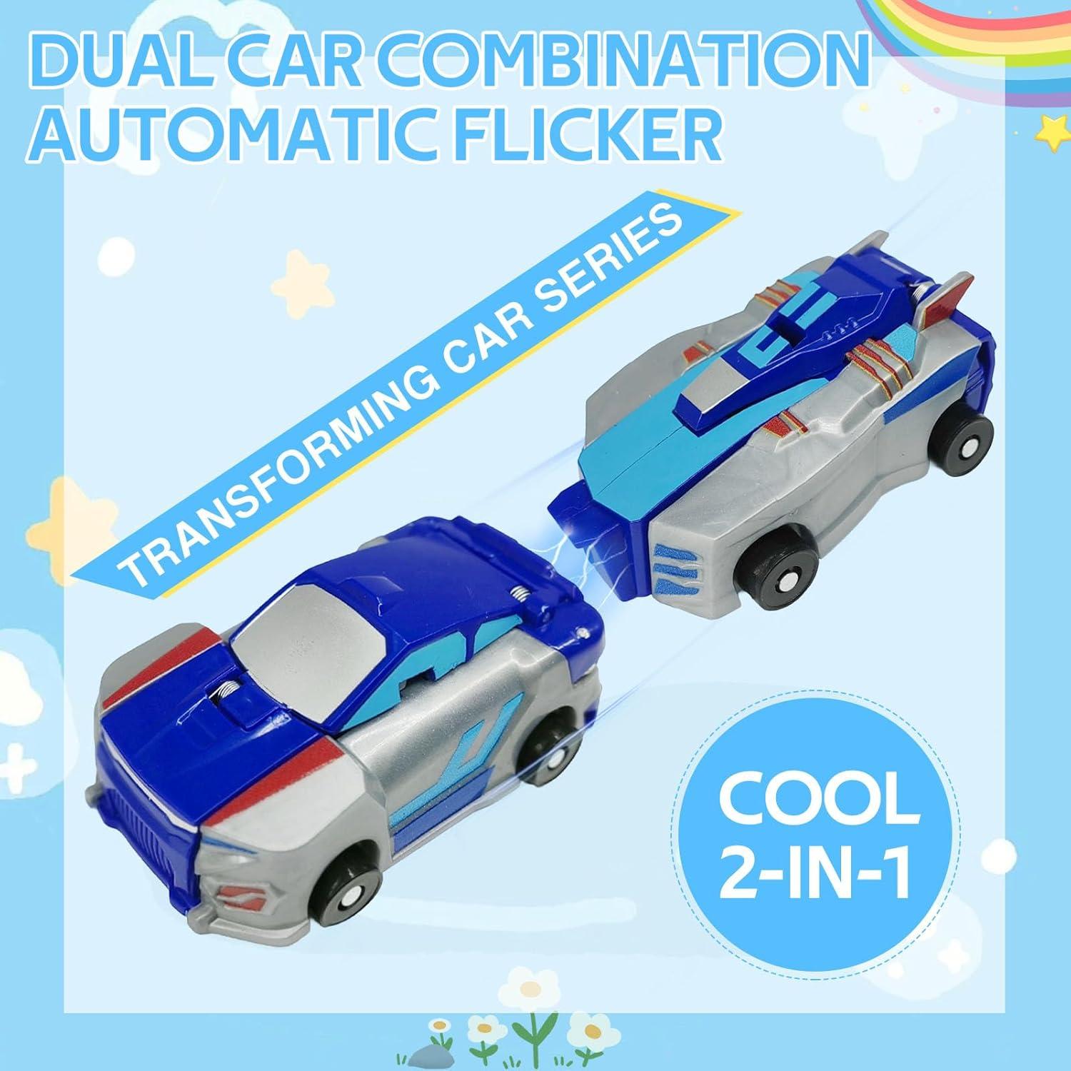 Coche Transformador Dinosaurio WIESSOC Dragón Azul 2 en 1