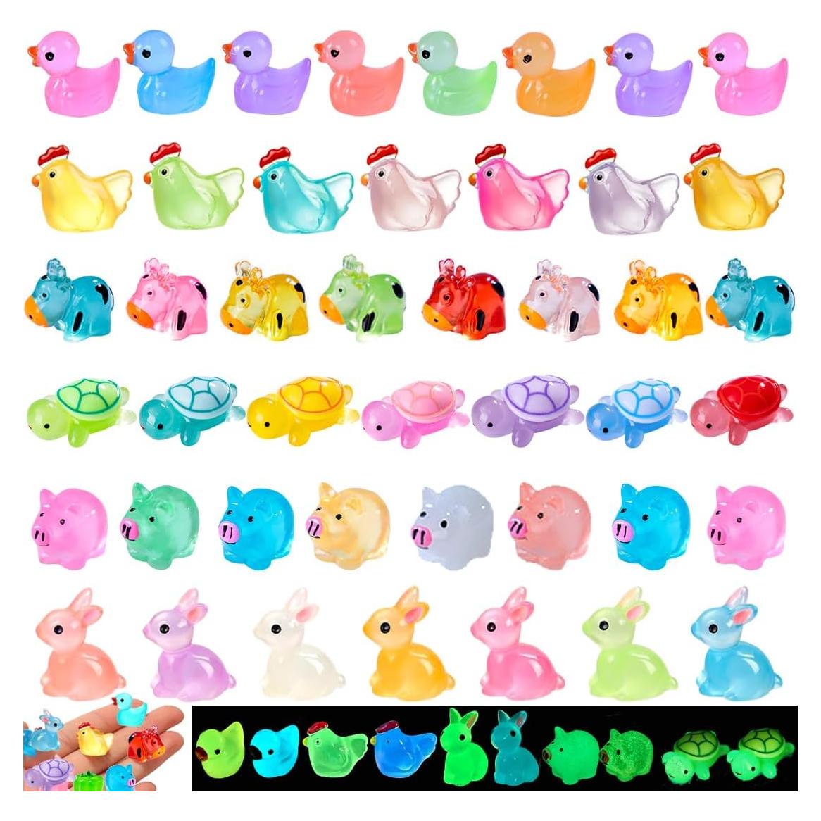 Paquete de 50 Animales de Resina Mini Kelfendeko para Decoración