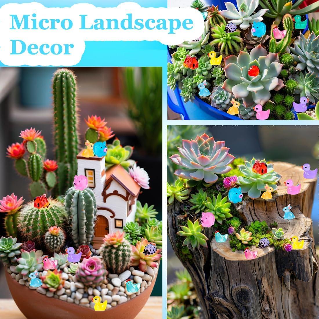 Paquete de 50 Animales de Resina Mini Kelfendeko para Decoración