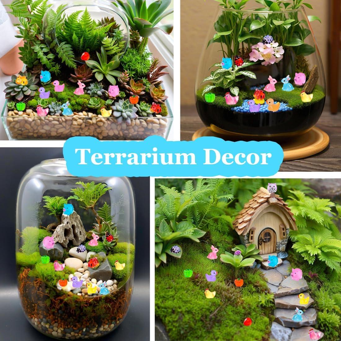 Paquete de 50 Animales de Resina Mini Kelfendeko para Decoración