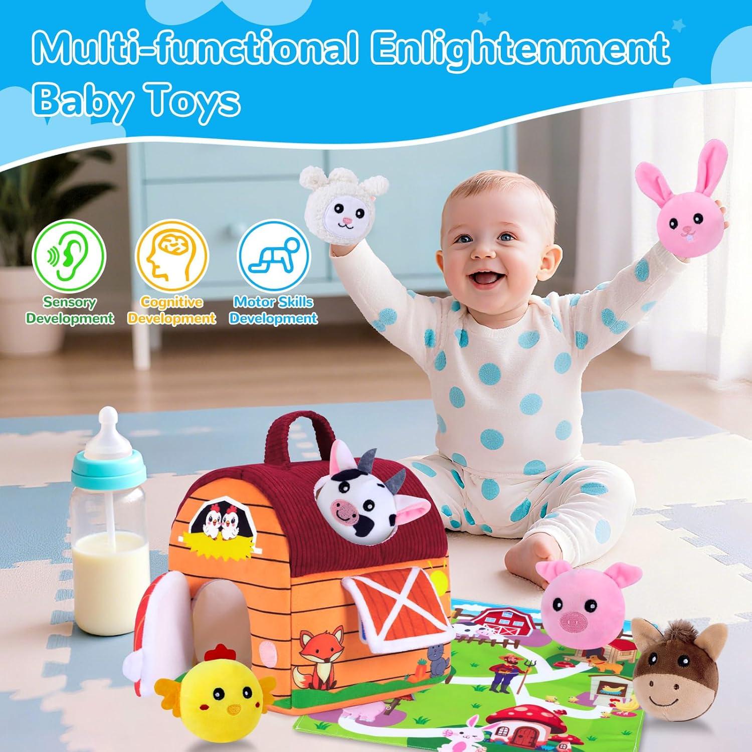 Juguete de Granja para Bebés ZHZHHJMY con 6 Animales de Peluche