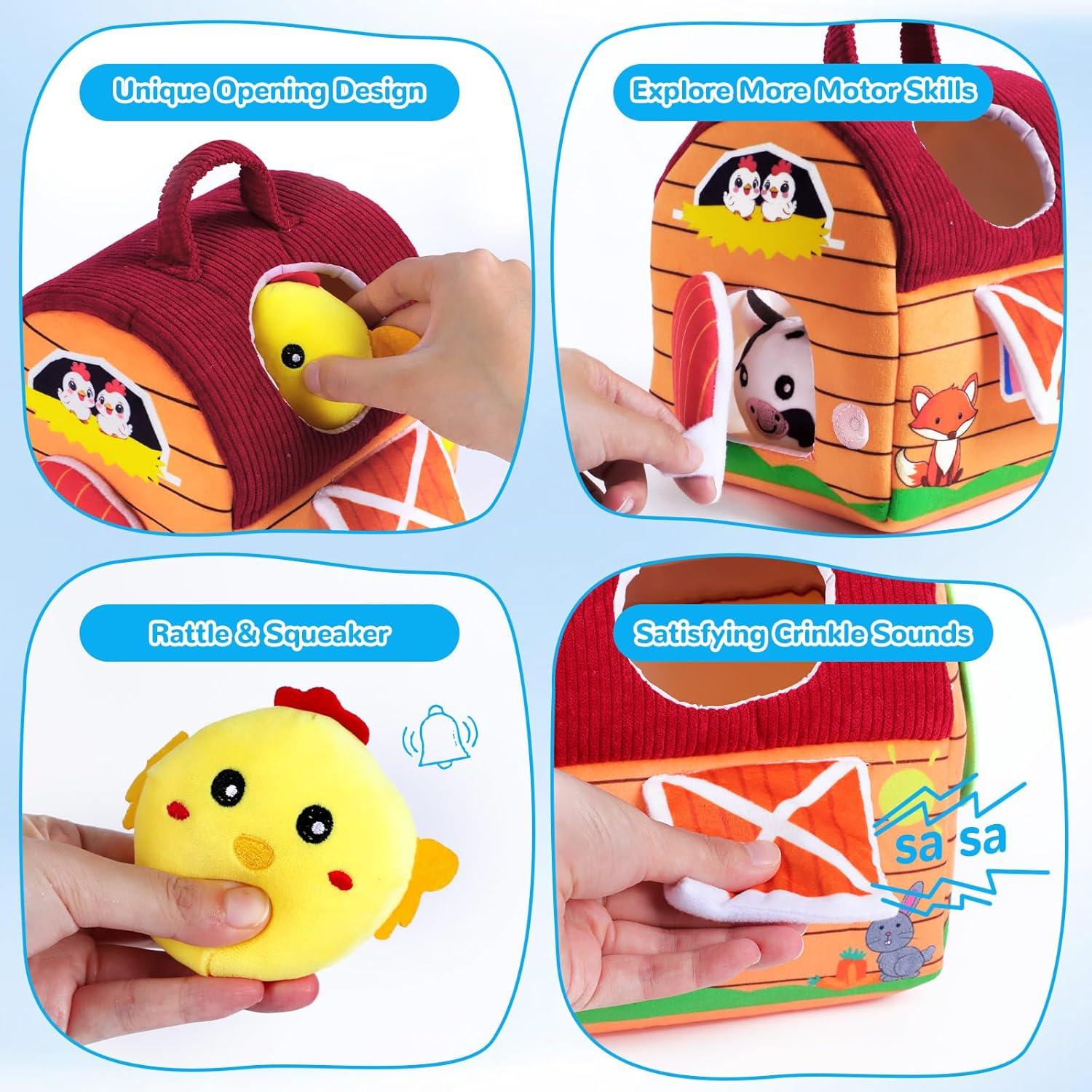 Juguete de Granja para Bebés ZHZHHJMY con 6 Animales de Peluche