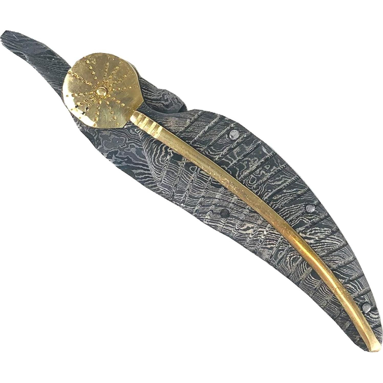 Cuchillo de bolsillo Vortex Blade Shop HOJA Damasco 20.96 cm