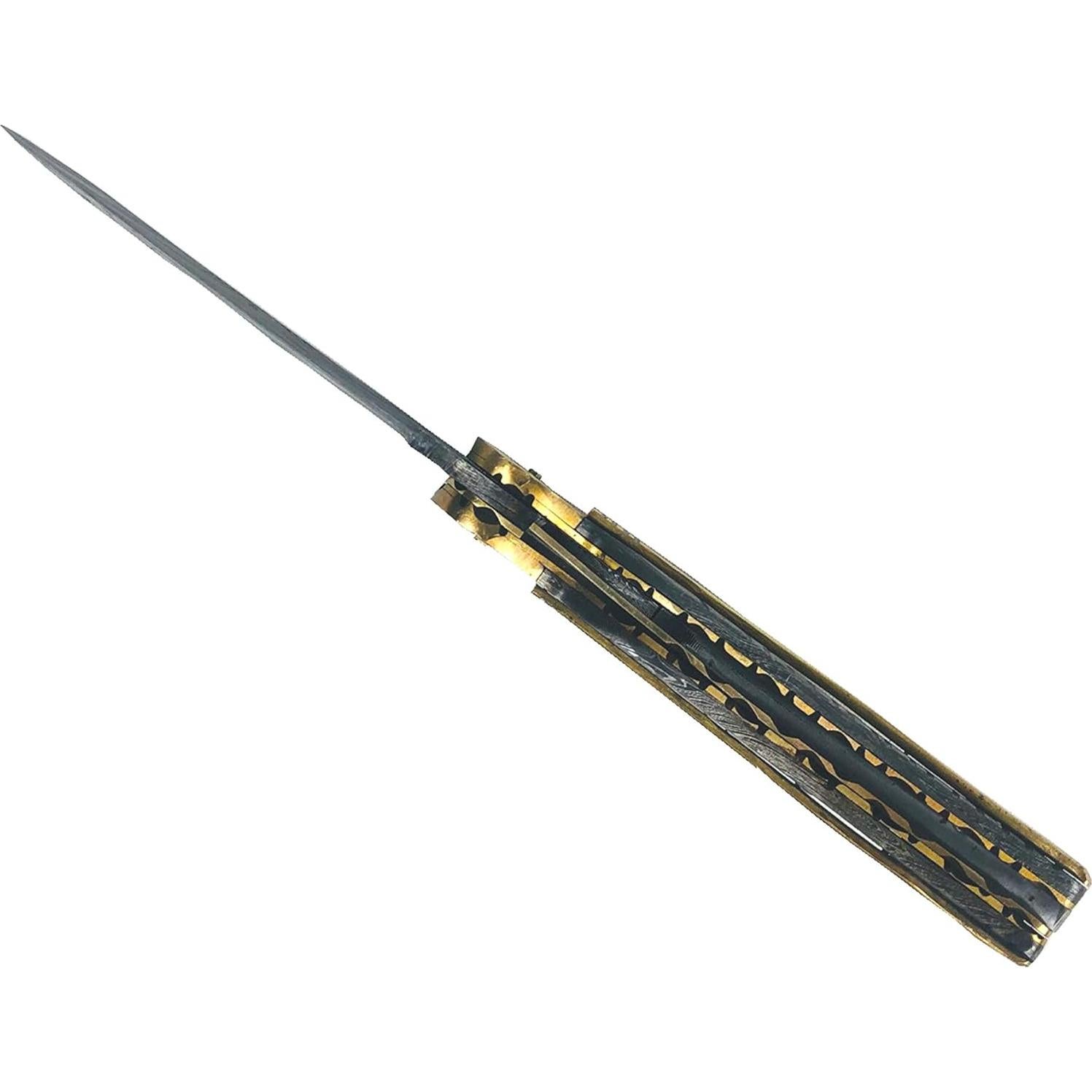 Cuchillo de bolsillo Vortex Blade Shop HOJA Damasco 20.96 cm