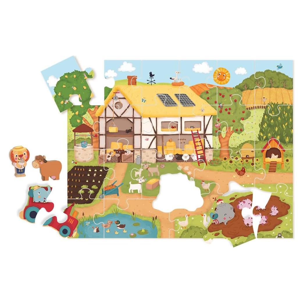 Rompecabezas Granja Feliz Bababoo 26 Piezas 50.8x39.4cm
