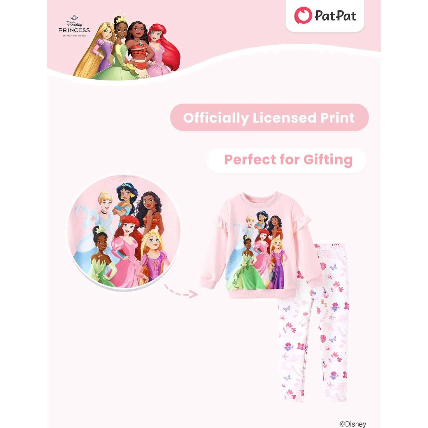 Conjunto Ropa Niña Disney Princesa Rosa 2 Piezas 2T