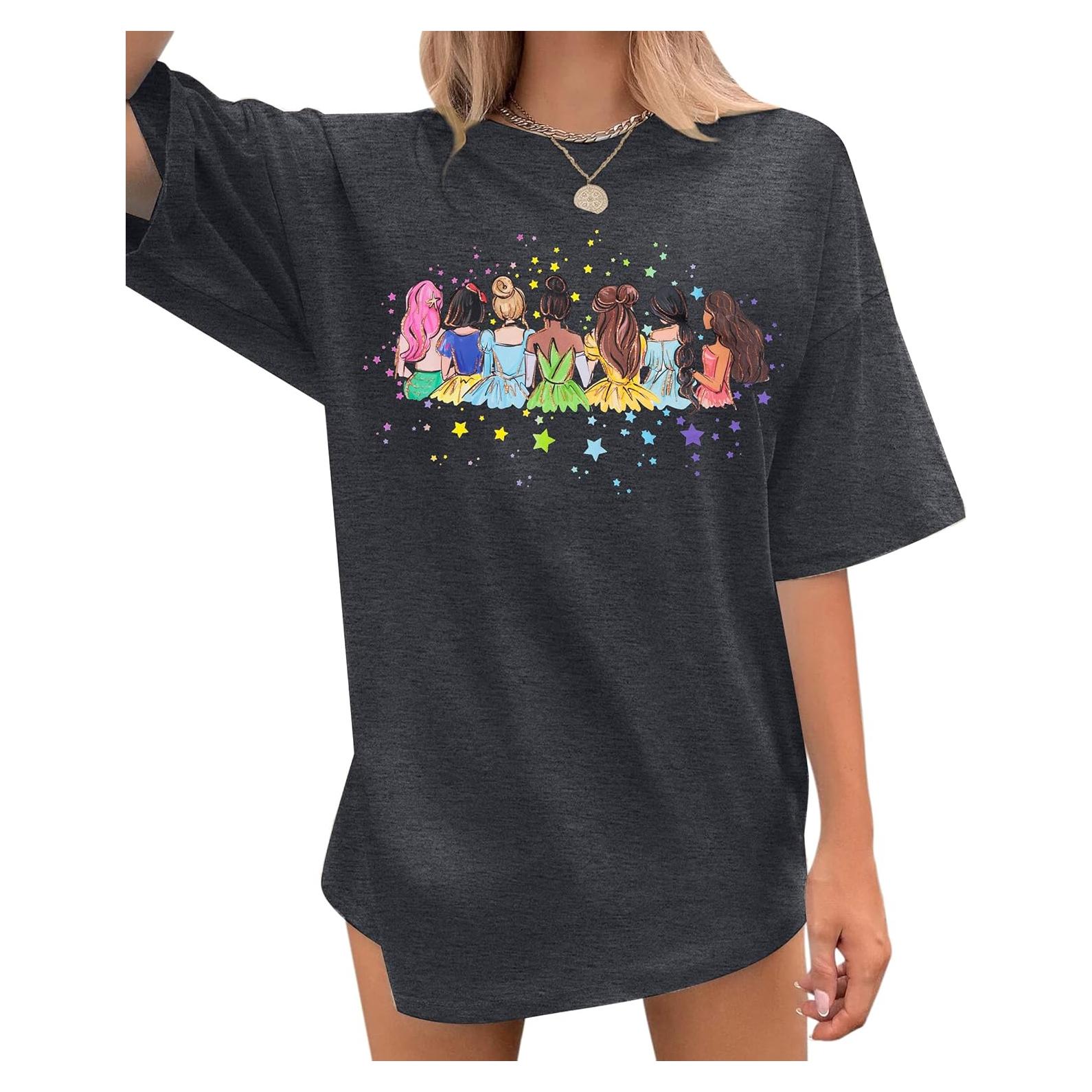 Camisa Mágica para Mujeres - Princesa Gris Mediana