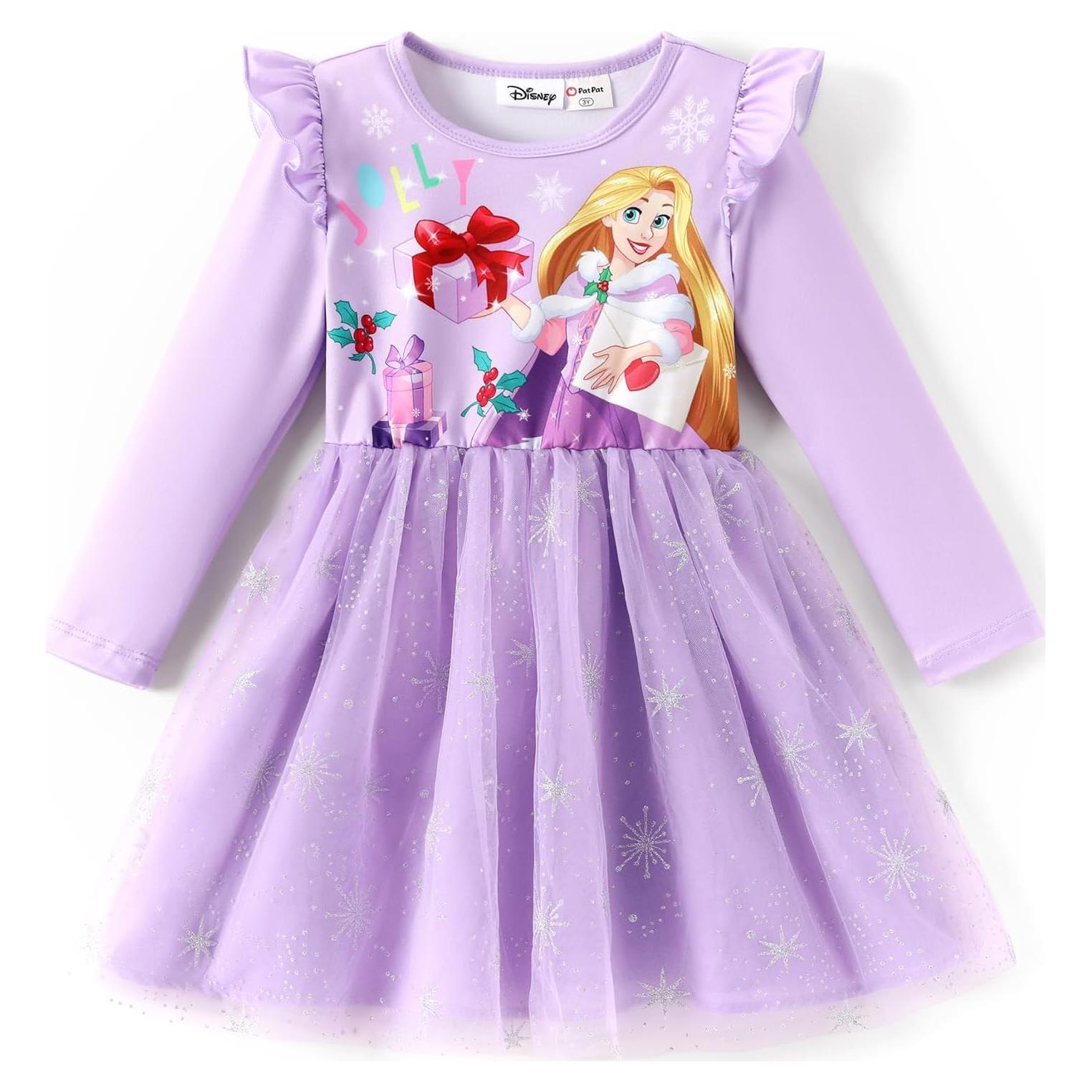 Vestido de Princesa Rapunzel Disney para Niñas 2T Púrpura