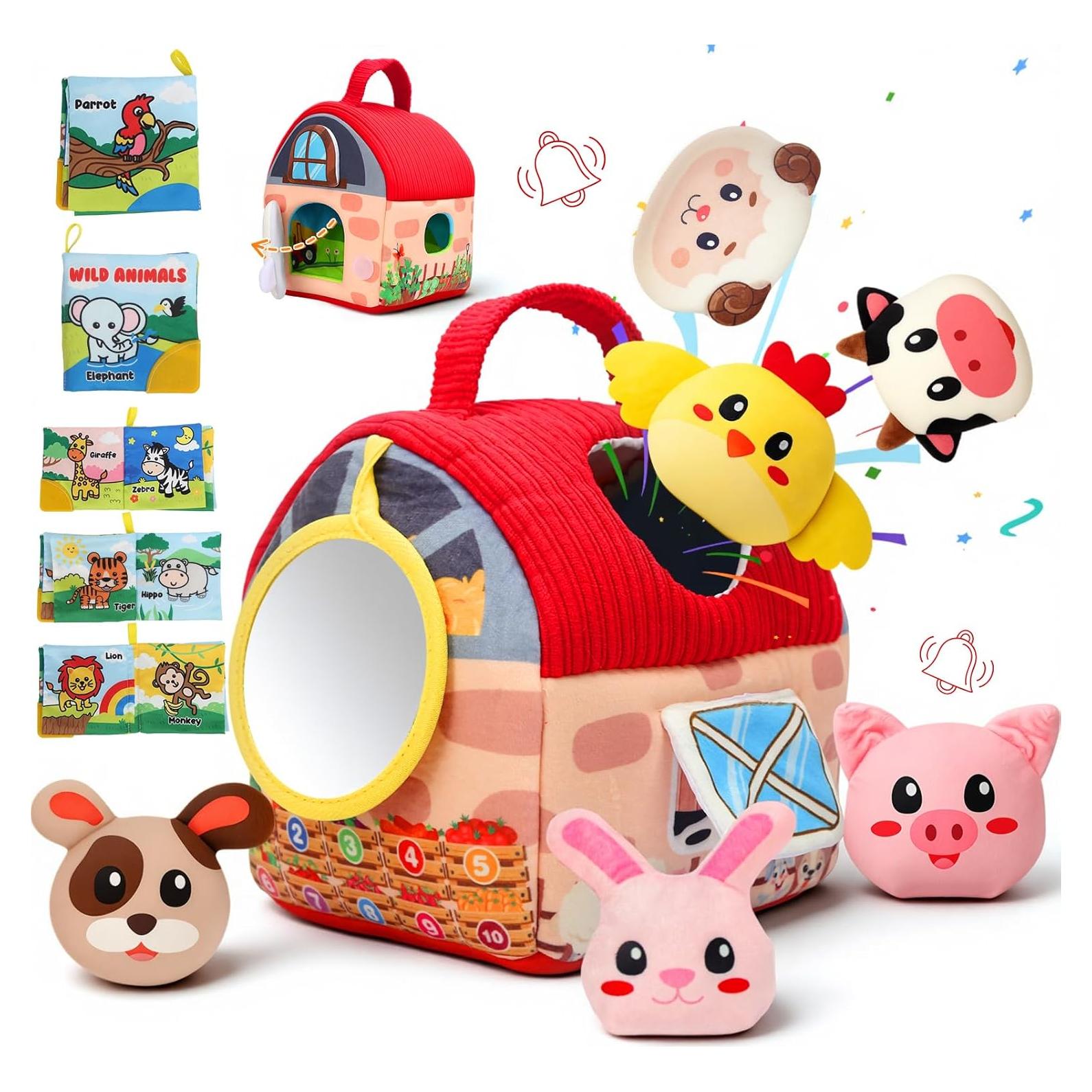 Juguetes de Peluche de Granja LUPHENZOK para Bebés 6-12 Meses