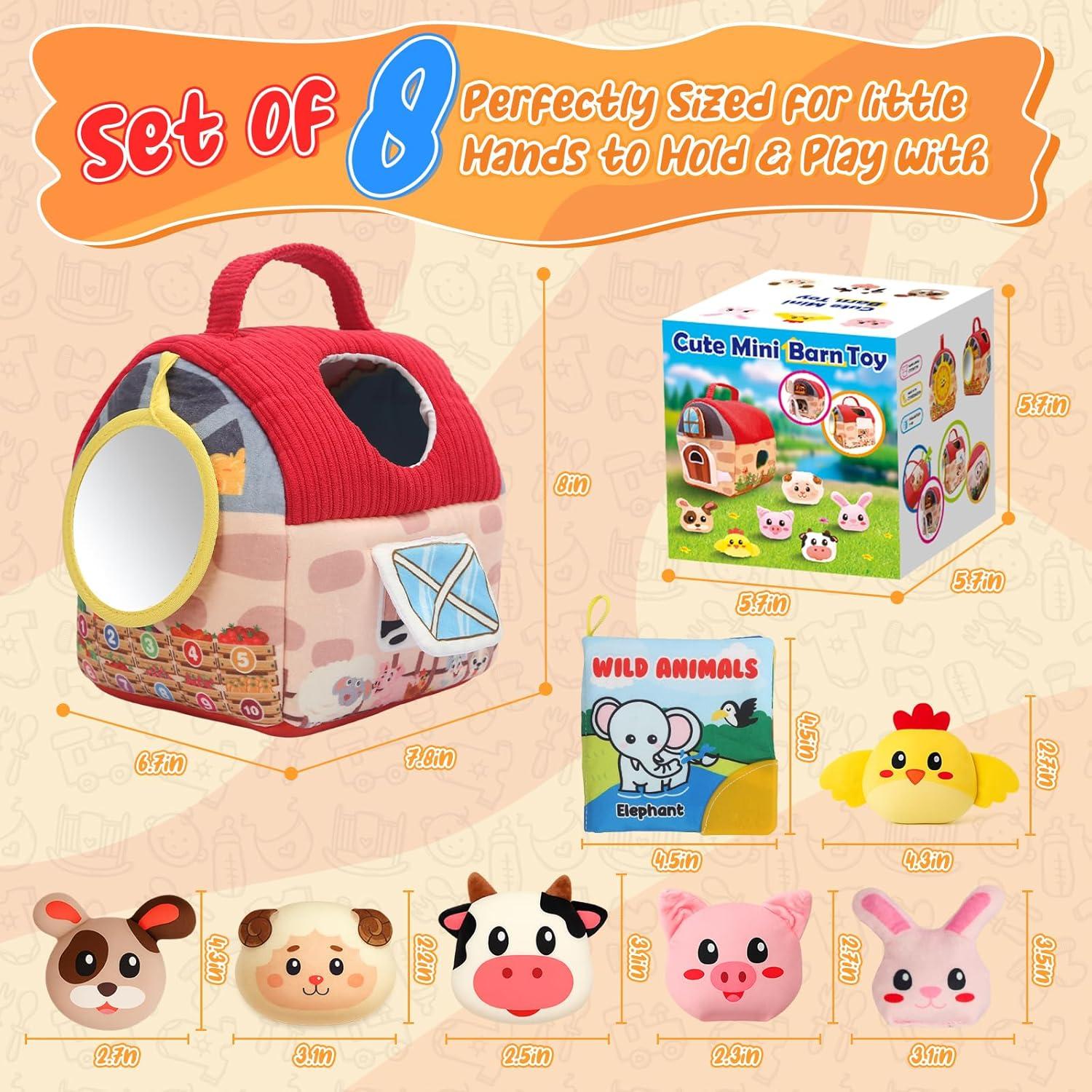 Juguetes de Peluche de Granja LUPHENZOK para Bebés 6-12 Meses