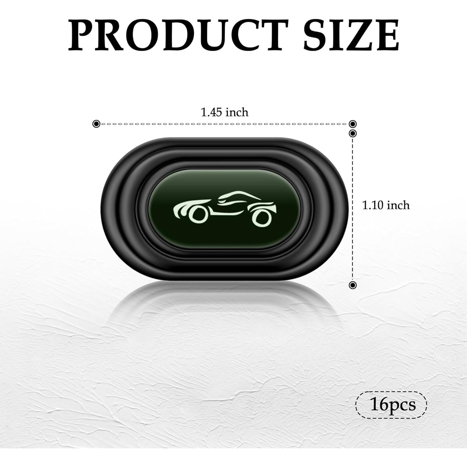 16 Amortiguadores de Puerta de Coche Stacool - Silicona Luminoso