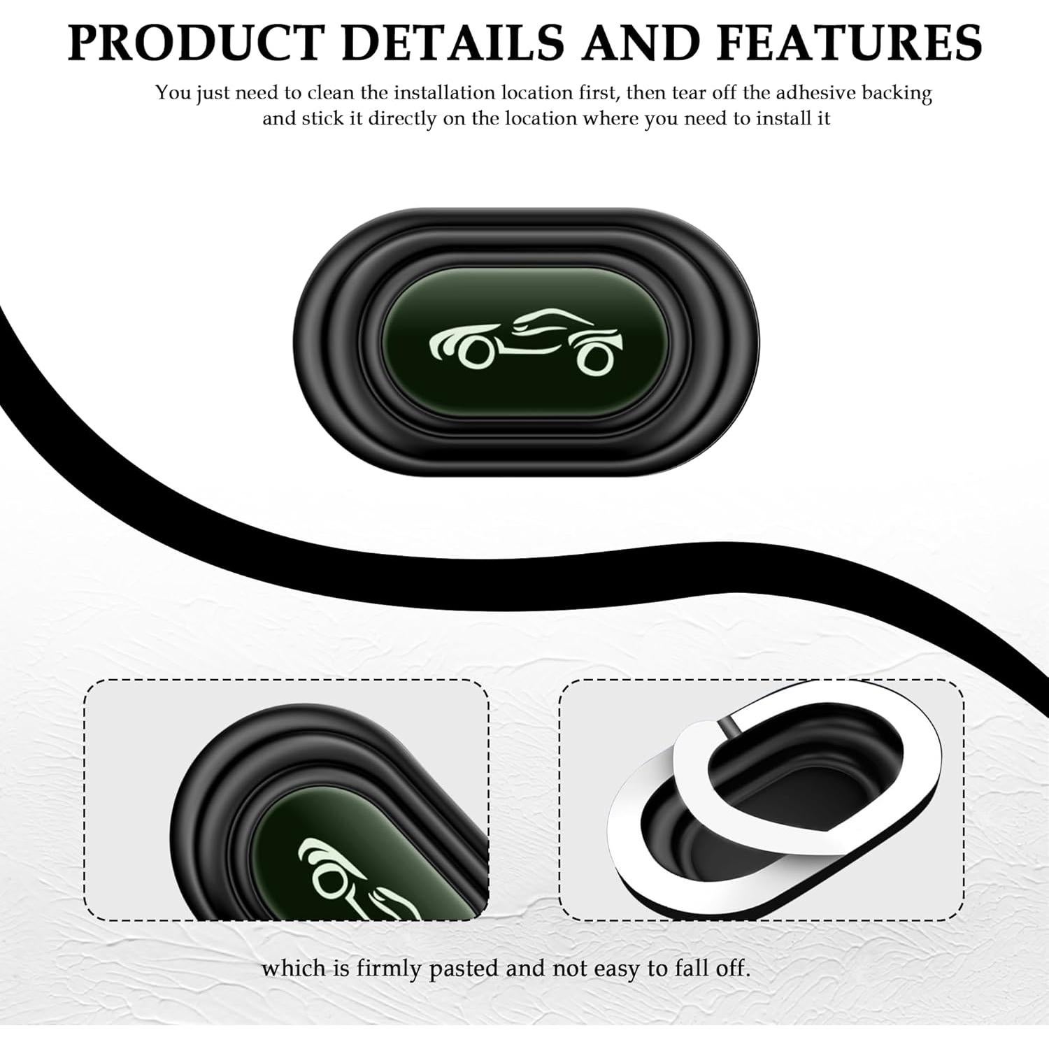 16 Amortiguadores de Puerta de Coche Stacool - Silicona Luminoso