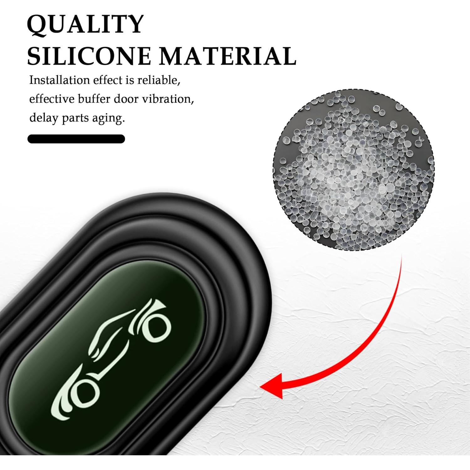 16 Amortiguadores de Puerta de Coche Stacool - Silicona Luminoso