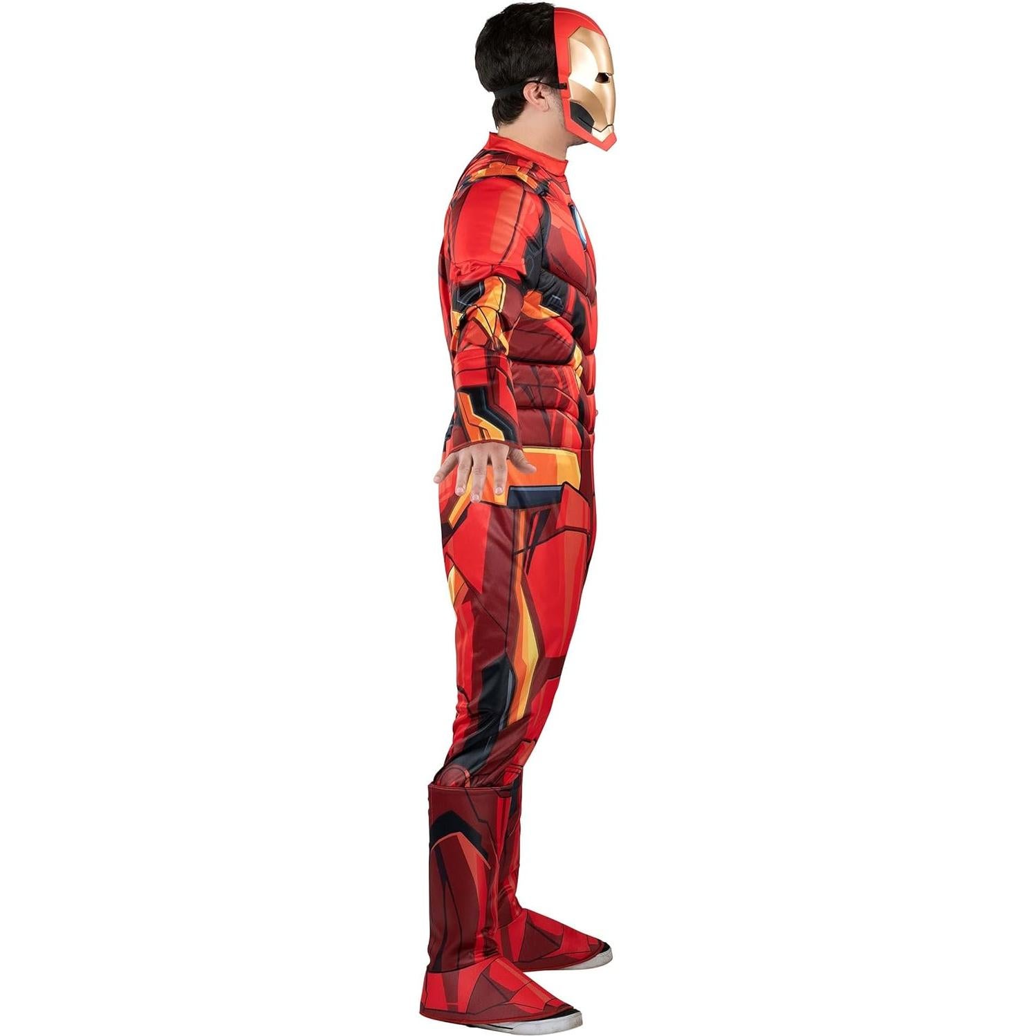Disfraz Iron Man Adulto Jazwares - Mono Acolchado y Máscara 3D