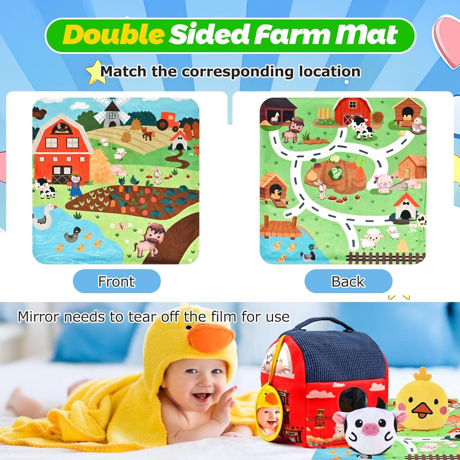 Juguete de Granja de Peluche Chengwen con 8 Animales Sonoros