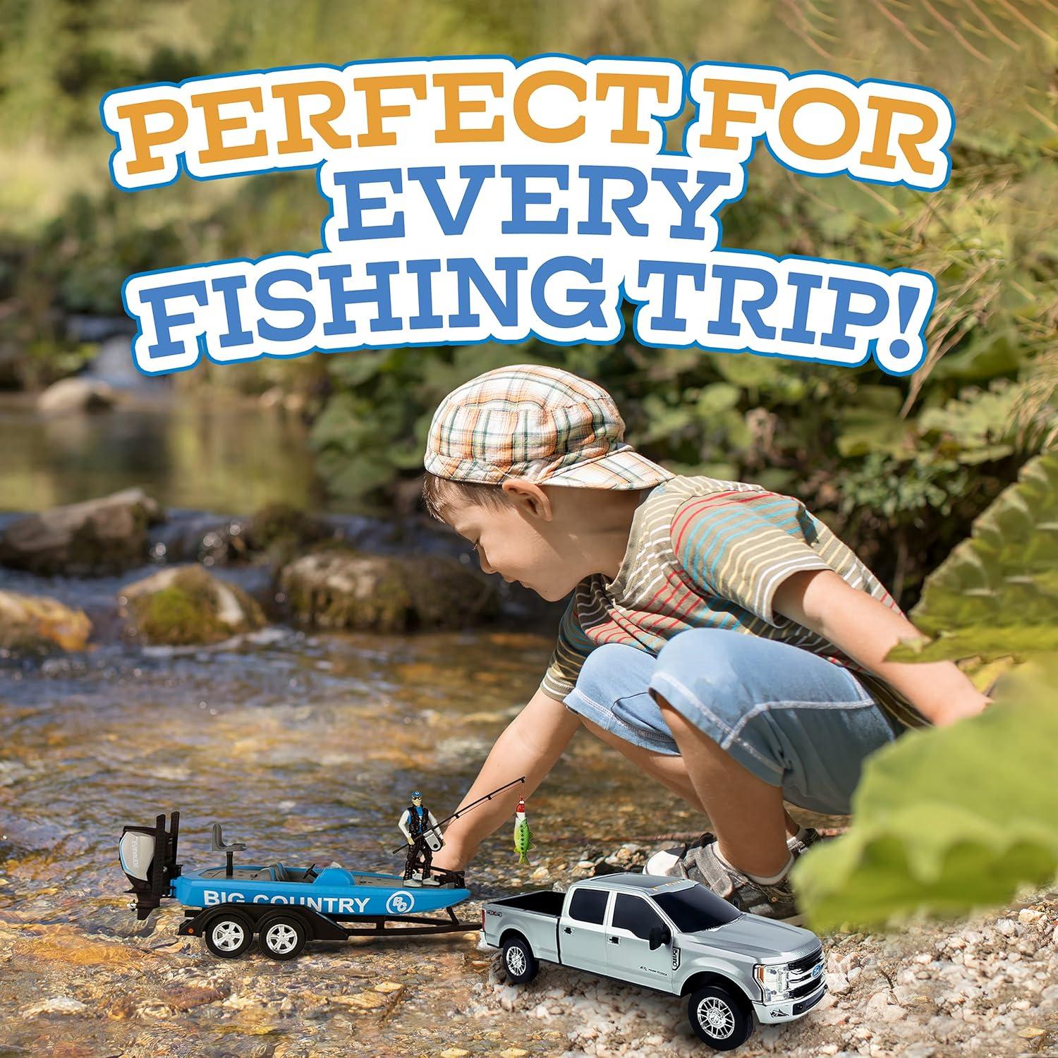 Set de Juego de Pesca Big Country Toys - Ford F250 y Barco