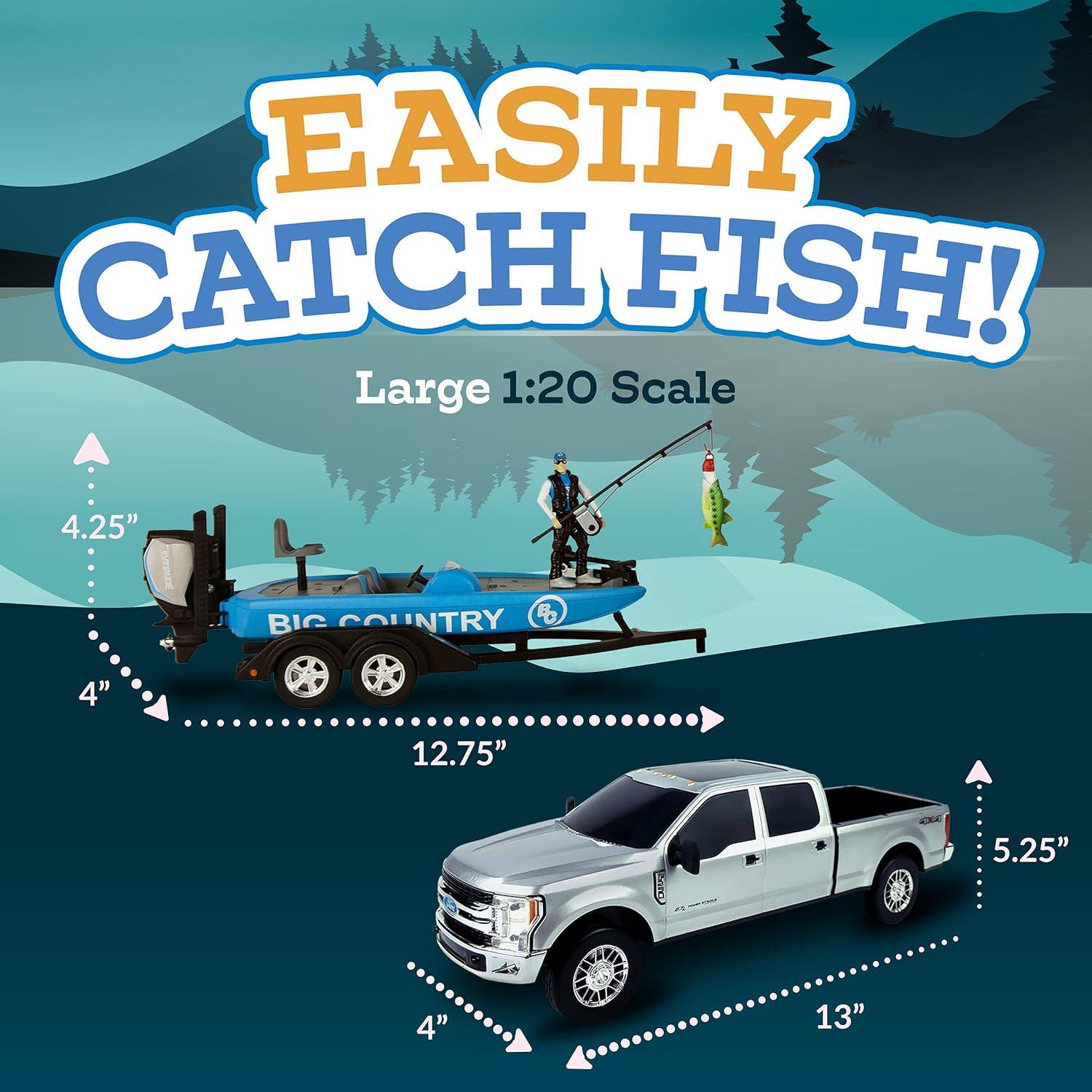 Set de Juego de Pesca Big Country Toys - Ford F250 y Barco