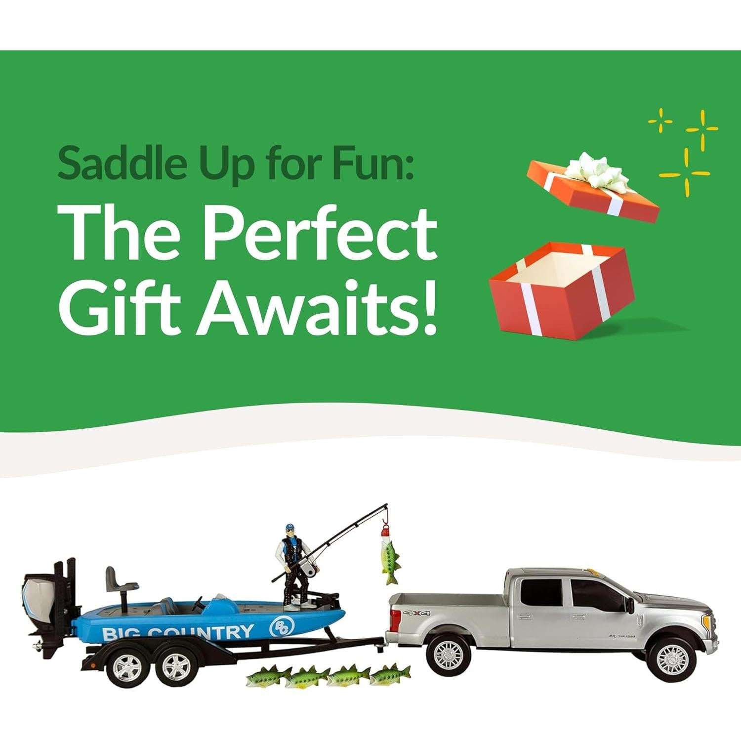 Set de Juego de Pesca Big Country Toys - Ford F250 y Barco