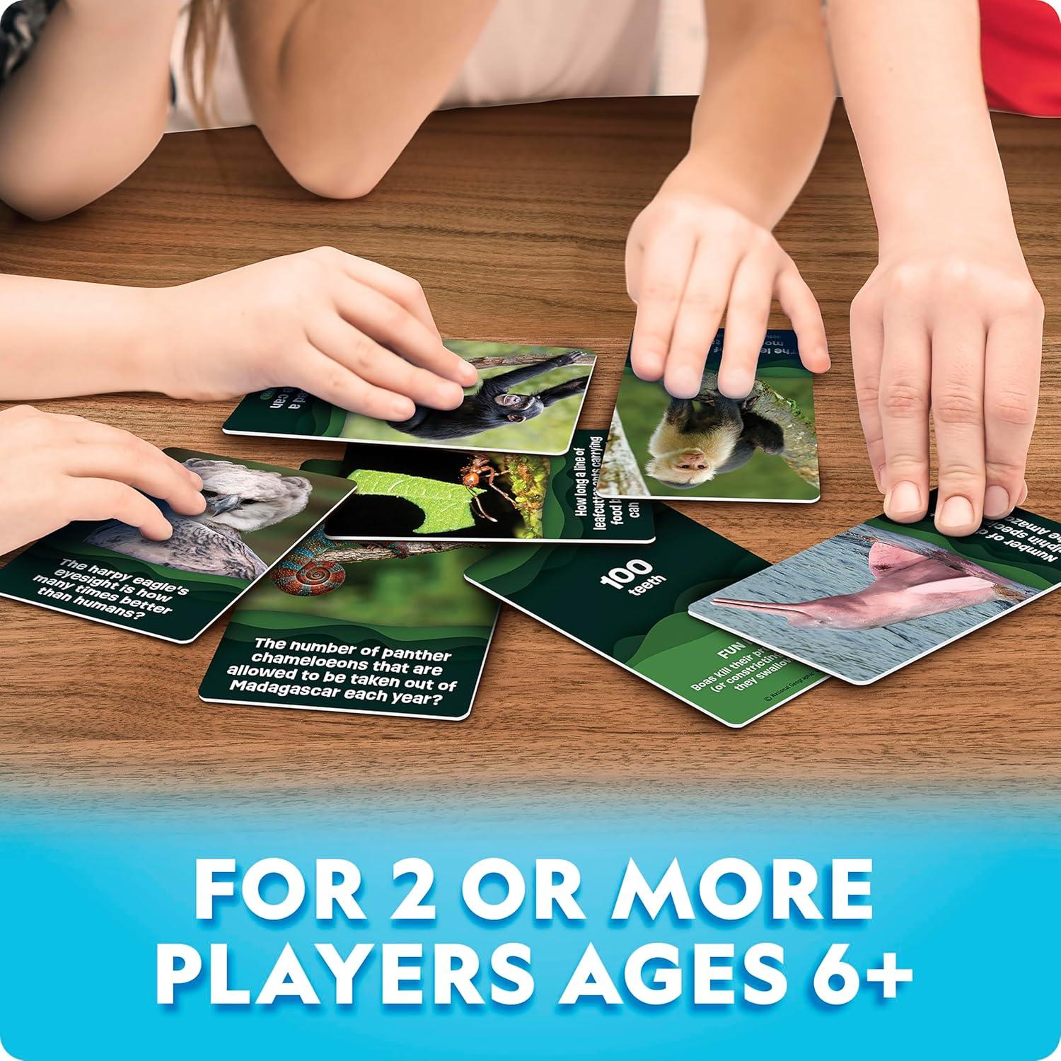 Juego de Tarjetas de Trivia de Animales National Geographic - 55 Tarjetas Jumbo para Niños