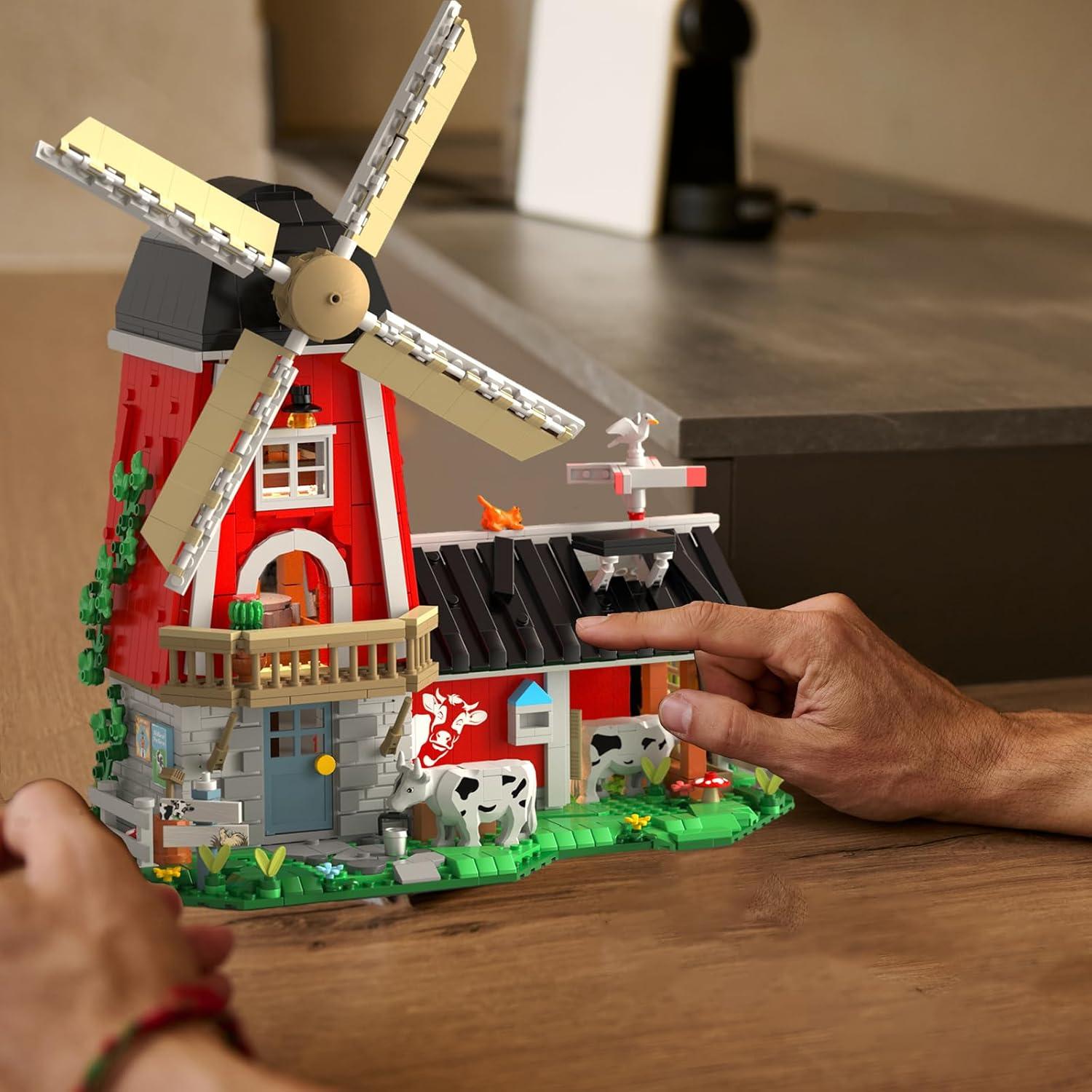 Juego de Construcción de Granja ONITUOFO 1310 Piezas con Luz