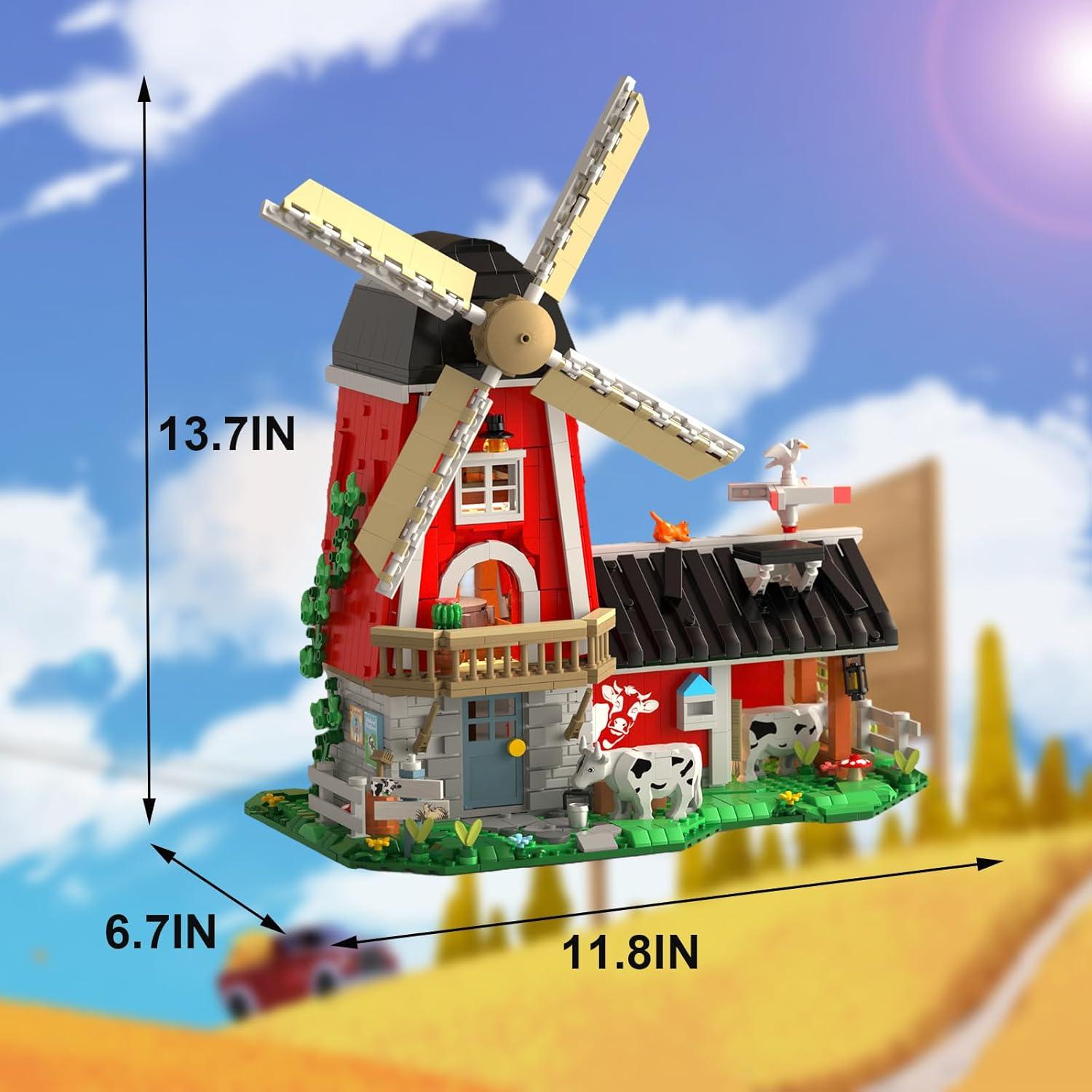 Juego de Construcción de Granja ONITUOFO 1310 Piezas con Luz