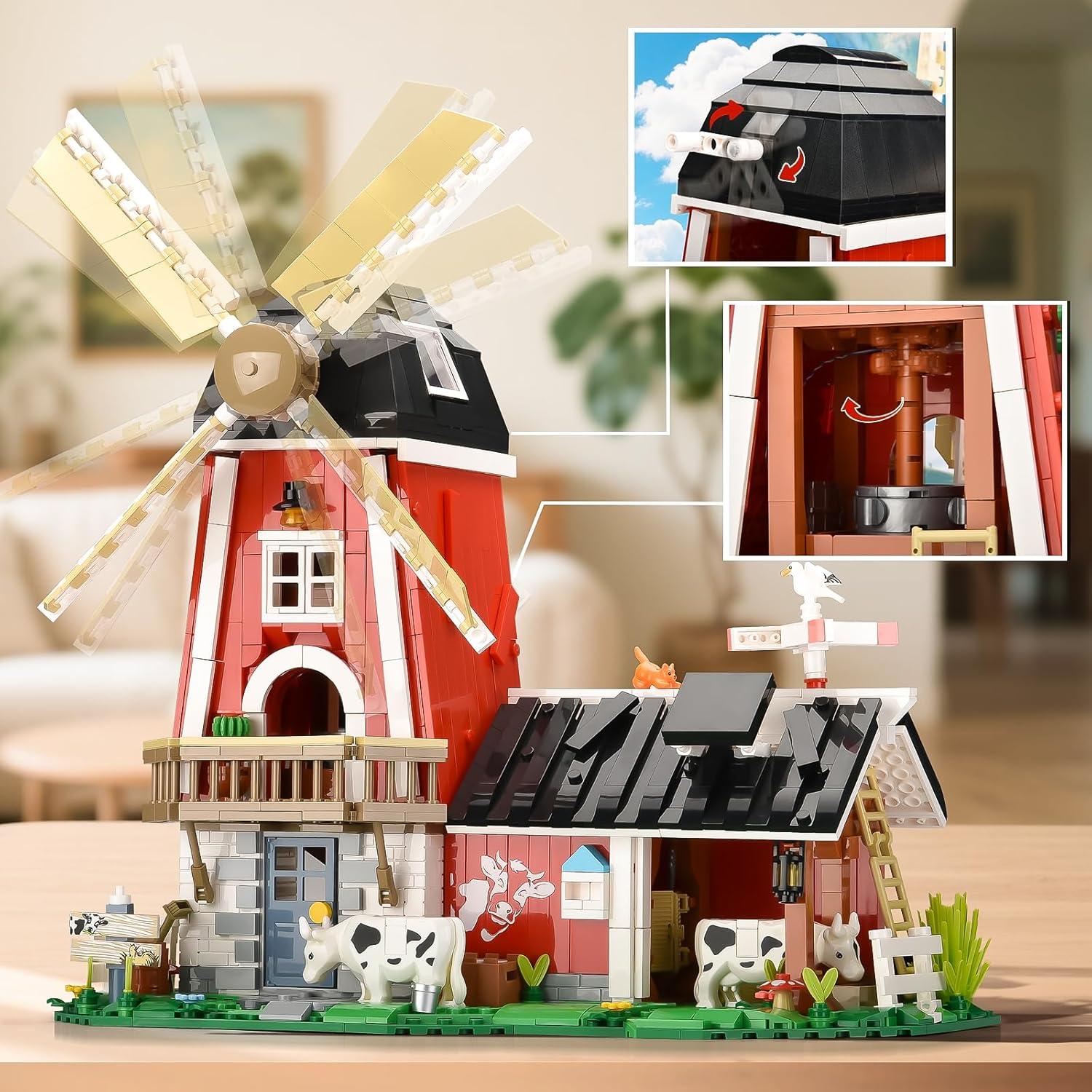 Juego de Construcción de Granja ONITUOFO 1310 Piezas con Luz